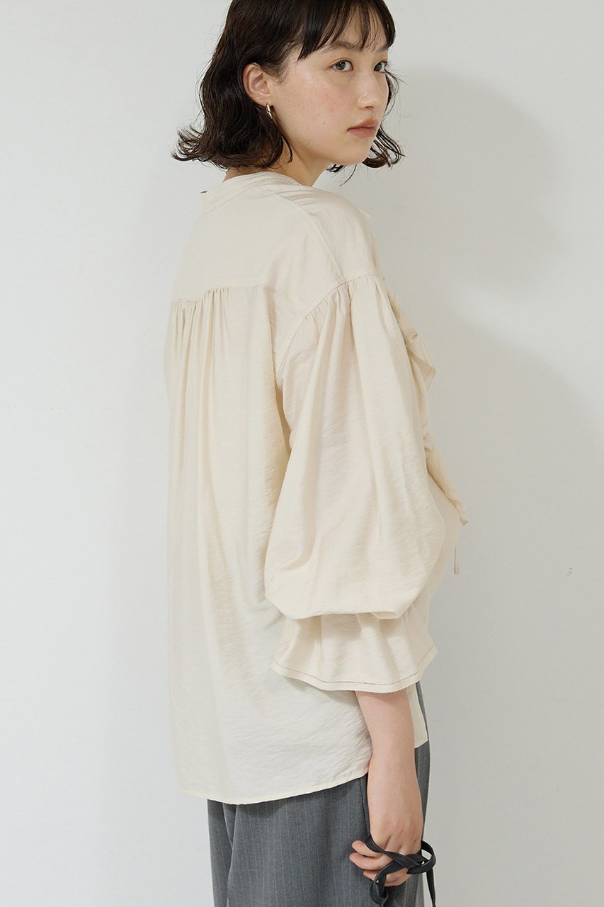 【ガリャルダガランテ/GALLARDAGALANTE】のフリルブラウス 人気、トレンドファッション・服の通販 founy(ファニー) 　ファッション　Fashion　レディースファッション　Fashion for Women　トップス・カットソー　Cut & Sew Tops　シャツ・ブラウス・オフィスカジュアル　Elegant Blouses & Button-Ups　スラックス　Slacks, Dress Pants　スリーブ　Sleeve, Long Sleeve / Short Sleeve　デニム　Denim, Jeans Material　フリル　Frill, Ruffle　ロング　Long, Long-Length　other-8|ID: prp329100004709205 ipo3291000000035433599