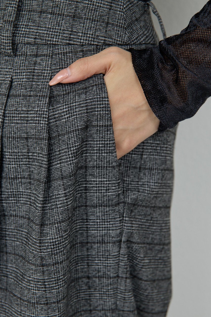 【ガリャルダガランテ/GALLARDAGALANTE】のタックワイドストレートパンツ 人気、トレンドファッション・服の通販 founy(ファニー) 　ファッション　Fashion　レディースファッション　Fashion for Women　パンツ　Pants & Trousers　おすすめ　Recommended / Our Picks　ストレート　Straight, Straight Cut　チェック　Check, Plaid, Tartan　ベスト　Vest, Waistcoat　マニッシュ　Mannish, Boyish　ワイド　Wide, Wide Fit　エレガント 上品　Elegant　新作・新入荷　New Arrivals / New In　other-7|ID: prp329100004709206 ipo3291000000034015587