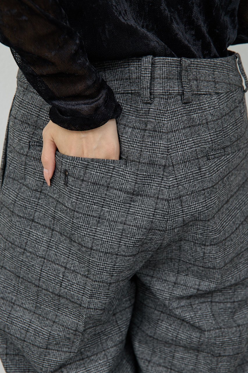 【ガリャルダガランテ/GALLARDAGALANTE】のタックワイドストレートパンツ 人気、トレンドファッション・服の通販 founy(ファニー) 　ファッション　Fashion　レディースファッション　Fashion for Women　パンツ　Pants & Trousers　おすすめ　Recommended / Our Picks　ストレート　Straight, Straight Cut　チェック　Check, Plaid, Tartan　ベスト　Vest, Waistcoat　マニッシュ　Mannish, Boyish　ワイド　Wide, Wide Fit　エレガント 上品　Elegant　新作・新入荷　New Arrivals / New In　other-8|ID: prp329100004709206 ipo3291000000034015588