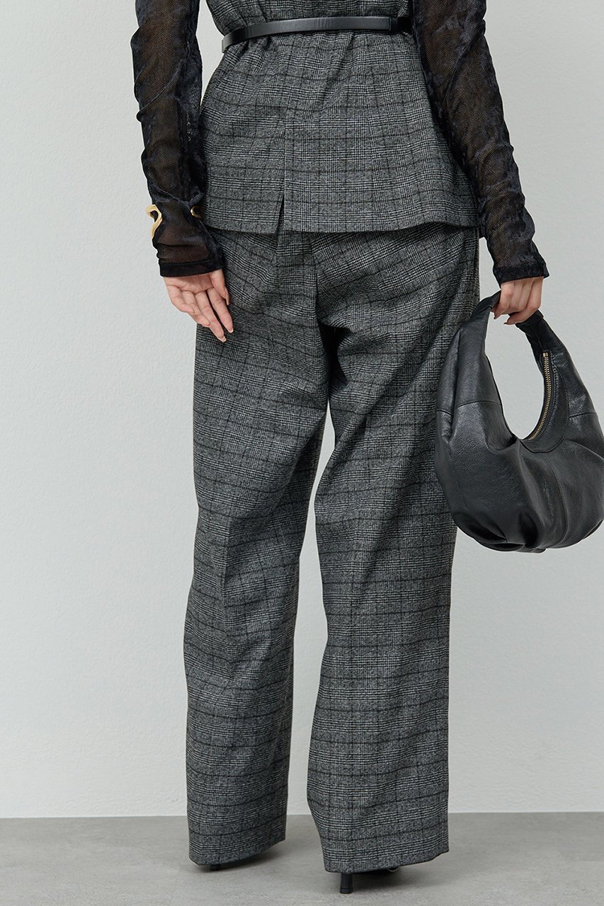 【ガリャルダガランテ/GALLARDAGALANTE】のタックワイドストレートパンツ 人気、トレンドファッション・服の通販 founy(ファニー) 　ファッション　Fashion　レディースファッション　Fashion for Women　パンツ　Pants & Trousers　おすすめ　Recommended / Our Picks　ストレート　Straight, Straight Cut　チェック　Check, Plaid, Tartan　ベスト　Vest, Waistcoat　マニッシュ　Mannish, Boyish　ワイド　Wide, Wide Fit　エレガント 上品　Elegant　other-6|ID: prp329100004709206 ipo3291000000035382379