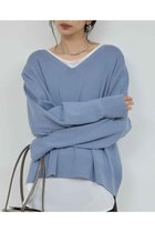 【ガリャルダガランテ/GALLARDAGALANTE】の【CHIKAコラボ】タイ付き総針Vネックニット 人気、トレンドファッション・服の通販 founy(ファニー) ファッション Fashion レディースファッション Fashion for Women トップス・カットソー Cut & Sew Tops ニット Knit Tops & Sweaters カジュアルプルオーバー・ニットトップス Pullovers & Knit Tops / Casual Pullovers Vネックトップス V-Neck Tops / V-Cut Neckline Shirts コラボ Collaboration, Collab シンプル Simple, Minimal スリット Slit, Slit Detail トレンド Trend, Trending Now ボトム Bottoms, Lower Wear 新作・新入荷 New Arrivals / New In thumbnail ブルー|ID: prp329100004709207 ipo3291000000034015593
