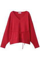 【ガリャルダガランテ/GALLARDAGALANTE】の【CHIKAコラボ】タイ付き総針Vネックニット レッド|ID: prp329100004709207 ipo3291000000034639564