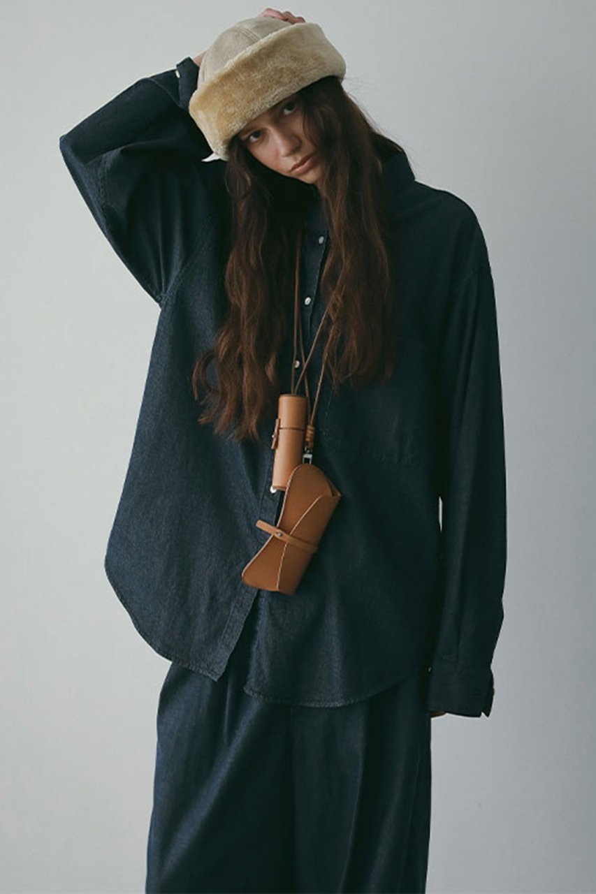 【エトレトウキョウ/ETRE TOKYO】のテンセルデニムシャツ インテリア・キッズ・メンズ・レディースファッション・服の通販 founy(ファニー) 　ファッション　Fashion　レディースファッション　Fashion for Women　トップス・カットソー　Cut & Sew Tops　シャツ・ブラウス・オフィスカジュアル　Elegant Blouses & Button-Ups　なめらか　Smooth, Silky Texture　スリーブ　Sleeve, Long Sleeve / Short Sleeve　セットアップ　Set-Up, Coordinated Outfit　デニム　Denim, Jeans Material　バランス　Balance, Style Balance　リラックス　Relax, Relaxed Fit　ロング　Long, Long-Length　エレガント 上品　Elegant　新作・新入荷　New Arrivals / New In　インディゴ|ID: prp329100004709209 ipo3291000000034015613