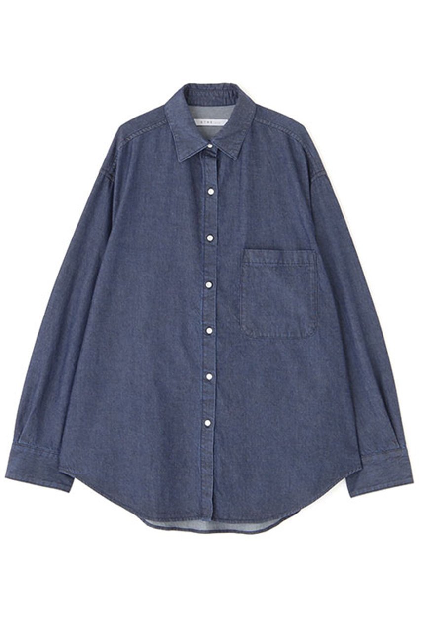 【エトレトウキョウ/ETRE TOKYO】のテンセルデニムシャツ 人気、トレンドファッション・服の通販 founy(ファニー) 　ファッション　Fashion　レディースファッション　Fashion for Women　トップス・カットソー　Cut & Sew Tops　シャツ・ブラウス・オフィスカジュアル　Elegant Blouses & Button-Ups　なめらか　Smooth, Silky Texture　スリーブ　Sleeve, Long Sleeve / Short Sleeve　セットアップ　Set-Up, Coordinated Outfit　デニム　Denim, Jeans Material　バランス　Balance, Style Balance　リラックス　Relax, Relaxed Fit　ロング　Long, Long-Length　エレガント 上品　Elegant　新作・新入荷　New Arrivals / New In　other-5|ID: prp329100004709209 ipo3291000000034015617