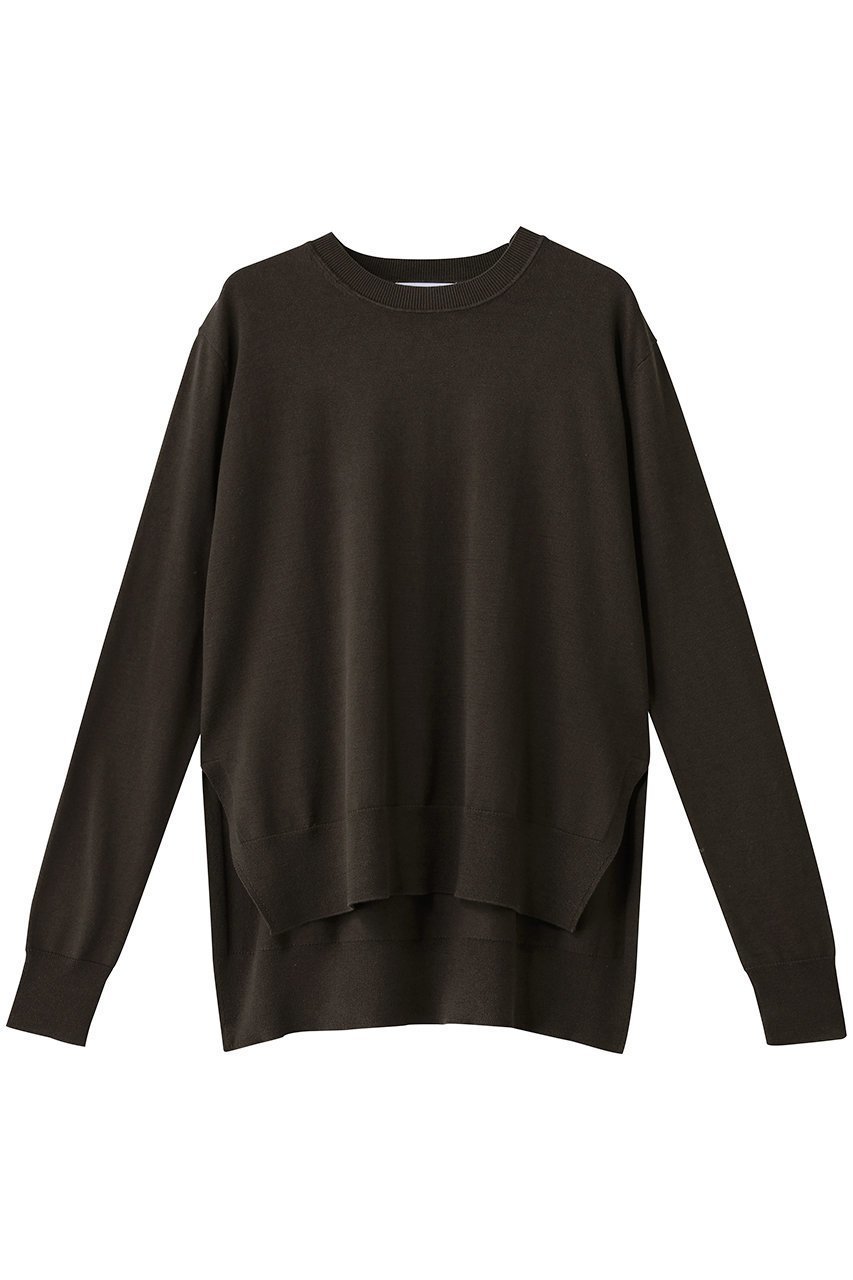 【スタニングルアー/STUNNING LURE】のrコットンシルクスリットプルオーバー 人気、トレンドファッション・服の通販 founy(ファニー) 　ファッション　Fashion　レディースファッション　Fashion for Women　トップス・カットソー　Cut & Sew Tops　シャツ・ブラウス・オフィスカジュアル　Elegant Blouses & Button-Ups　ロングTシャツ・Tシャツ　Longline T-Shirts & Tees　カジュアルプルオーバー・ニットトップス　Pullovers & Knit Tops / Casual Pullovers　カットソー・ベーシックTシャツ　Cut-and-Sewn Tops / Stretch Tees & Basics　なめらか　Smooth, Silky Texture　シルク　Silk, 100% Silk　スリット　Slit, Slit Detail　スリーブ　Sleeve, Long Sleeve / Short Sleeve　スーピマ　Supima, Premium Cotton　リネン　Linen, Linen Fabric　ロング　Long, Long-Length　エレガント 上品　Elegant　 other-1|ID: prp329100004709215 ipo3291000000035725884