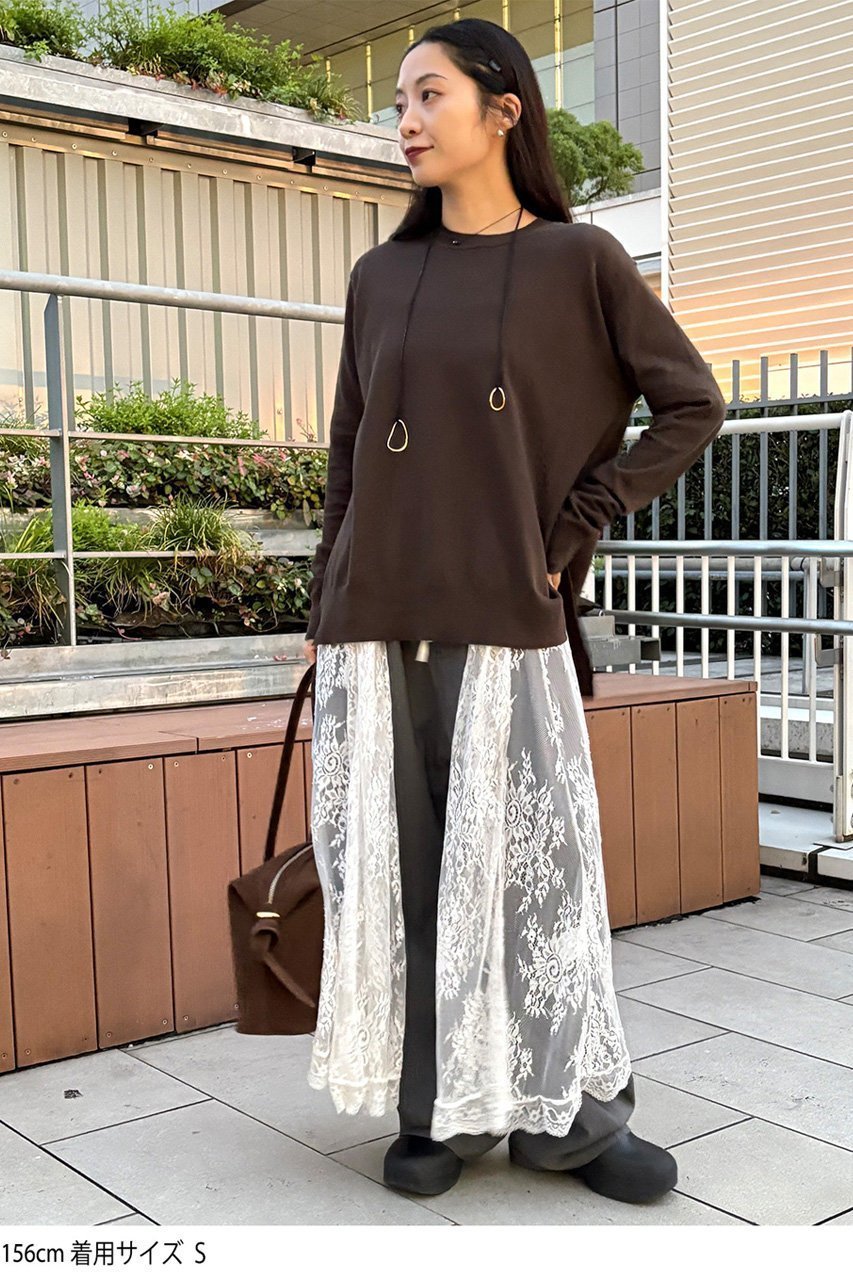 【スタニングルアー/STUNNING LURE】のrコットンシルクスリットプルオーバー 人気、トレンドファッション・服の通販 founy(ファニー) 　ファッション　Fashion　レディースファッション　Fashion for Women　トップス・カットソー　Cut & Sew Tops　シャツ・ブラウス・オフィスカジュアル　Elegant Blouses & Button-Ups　ロングTシャツ・Tシャツ　Longline T-Shirts & Tees　カジュアルプルオーバー・ニットトップス　Pullovers & Knit Tops / Casual Pullovers　カットソー・ベーシックTシャツ　Cut-and-Sewn Tops / Stretch Tees & Basics　なめらか　Smooth, Silky Texture　シルク　Silk, 100% Silk　スリット　Slit, Slit Detail　スリーブ　Sleeve, Long Sleeve / Short Sleeve　スーピマ　Supima, Premium Cotton　リネン　Linen, Linen Fabric　ロング　Long, Long-Length　エレガント 上品　Elegant　other-7|ID: prp329100004709215 ipo3291000000035725894