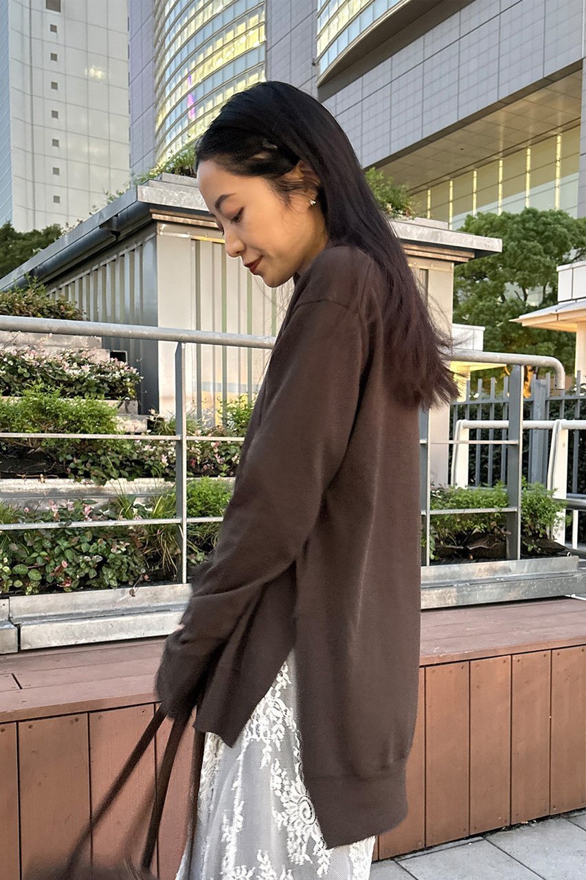 【スタニングルアー/STUNNING LURE】のrコットンシルクスリットプルオーバー 人気、トレンドファッション・服の通販 founy(ファニー) 　ファッション　Fashion　レディースファッション　Fashion for Women　トップス・カットソー　Cut & Sew Tops　シャツ・ブラウス・オフィスカジュアル　Elegant Blouses & Button-Ups　ロングTシャツ・Tシャツ　Longline T-Shirts & Tees　カジュアルプルオーバー・ニットトップス　Pullovers & Knit Tops / Casual Pullovers　カットソー・ベーシックTシャツ　Cut-and-Sewn Tops / Stretch Tees & Basics　なめらか　Smooth, Silky Texture　シルク　Silk, 100% Silk　スリット　Slit, Slit Detail　スリーブ　Sleeve, Long Sleeve / Short Sleeve　スーピマ　Supima, Premium Cotton　リネン　Linen, Linen Fabric　ロング　Long, Long-Length　エレガント 上品　Elegant　other-8|ID: prp329100004709215 ipo3291000000035725895