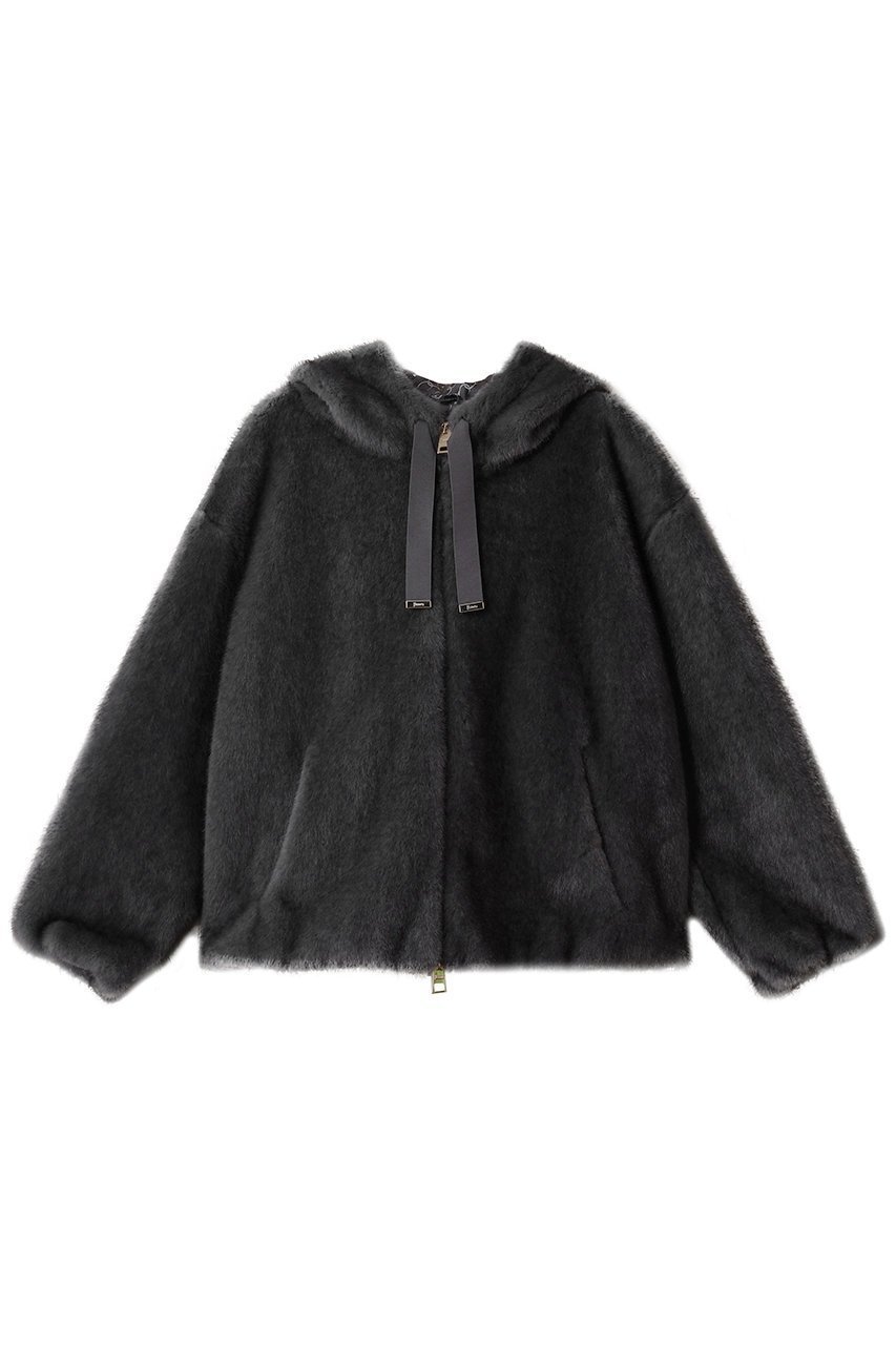 【ヘルノ/HERNO】のフェイクファー ブルゾン インテリア・キッズ・メンズ・レディースファッション・服の通販 founy(ファニー) 　ファッション　Fashion　レディースファッション　Fashion for Women　アウター　Coat / Outerwear Collection　レディースジャケット・軽アウター　Jackets　ブルゾンジャケット・スポーティアウター　Blouson Jackets　なめらか　Smooth, Silky Texture　ジャケット　Jacket, Outerwear　スペシャル　Special, Limited Edition　フェイクファー　Faux Fur, Imitation Fur　ブルゾン　Blouson, Bomber Jacket　メランジ　Melange, Mixed Yarn　ラグジュアリー　Luxury, Elegant　リラックス　Relax, Relaxed Fit　グレー|ID: prp329100004709218 ipo3291000000035382426