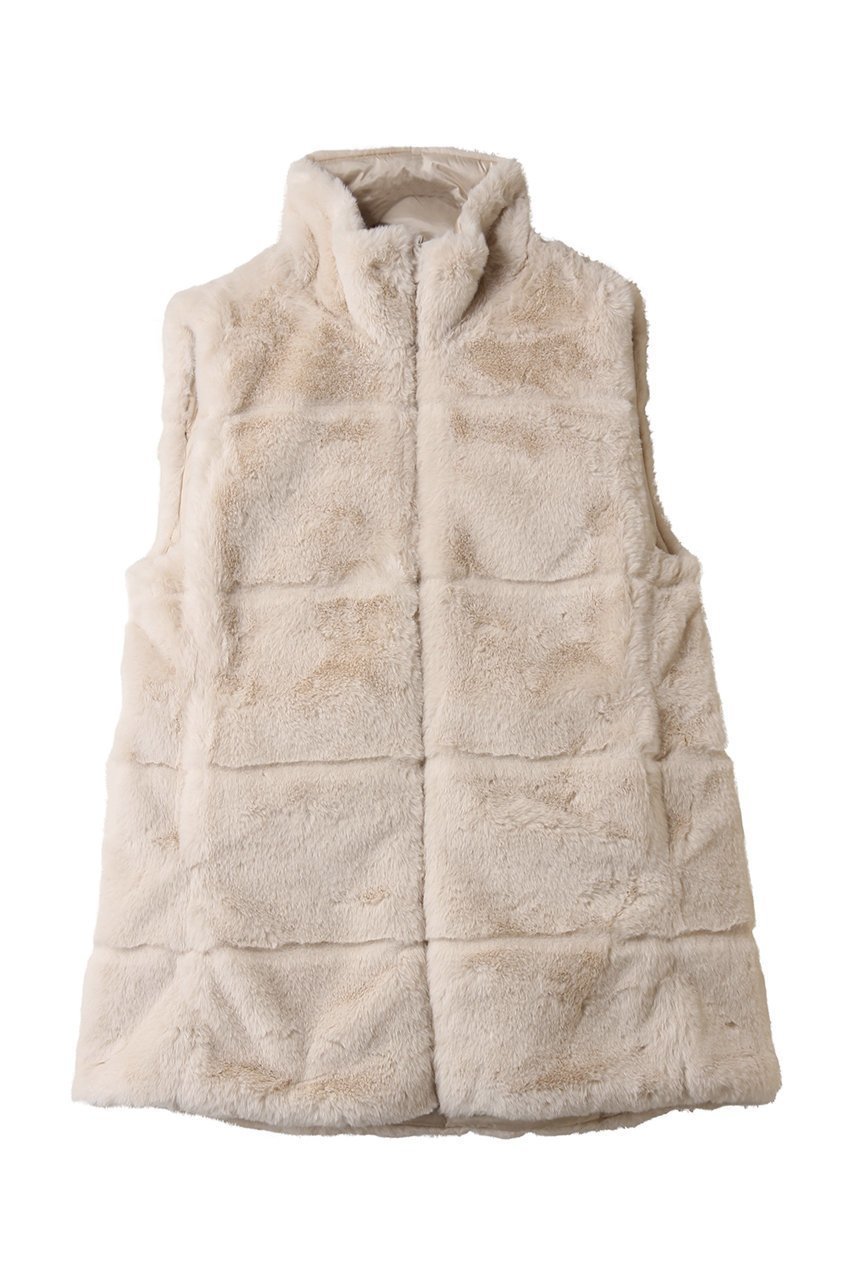 【セーブ ザ ダック/SAVE THE DUCK】のNIVES D82493W FURY/リバーシブルフェイクファーロングジレ インテリア・キッズ・メンズ・レディースファッション・服の通販 founy(ファニー) 　ファッション　Fashion　レディースファッション　Fashion for Women　アウター　Coat / Outerwear Collection　レディースジャケット・軽アウター　Jackets　シンプル　Simple, Minimal　ジャケット　Jacket, Outerwear　フェイクファー　Faux Fur, Imitation Fur　ベスト　Vest, Waistcoat　ラグジュアリー　Luxury, Elegant　ショアベージュ|ID: prp329100004709237 ipo3291000000035382468