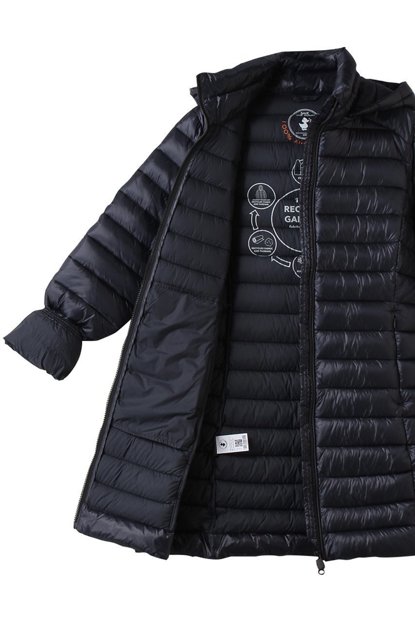 【セーブ ザ ダック/SAVE THE DUCK】のMIRI D47180W LOVY/キルティングロングコート 人気、トレンドファッション・服の通販 founy(ファニー) 　ファッション　Fashion　レディースファッション　Fashion for Women　アウター　Coat / Outerwear Collection　コート・ロングコート・ピーコート　Long Coats, Peacoats & More　なめらか　Smooth, Silky Texture　シェイプ　Shape, Slim Fit　ファブリック　Fabric, Textile　リュクス　Luxury, Elegant, High-End, Chic　ロング　Long, Long-Length　エレガント 上品　Elegant　other-6|ID: prp329100004709238 ipo3291000000035834407