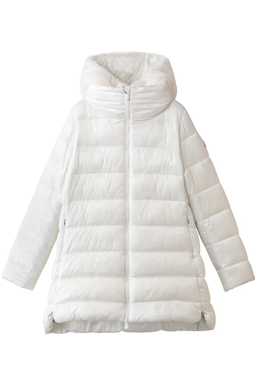 【セーブ ザ ダック/SAVE THE DUCK】のMATILDA D40280W JADE/フーディーキルティングロングコート インテリア・キッズ・メンズ・レディースファッション・服の通販 founy(ファニー) 　ファッション　Fashion　レディースファッション　Fashion for Women　アウター　Coat / Outerwear Collection　コート・ロングコート・ピーコート　Long Coats, Peacoats & More　2025年　2025　2025-2026秋冬・A/W　Autumn/Winter 2025–26 AW25–26　フェイクファー　Faux Fur, Imitation Fur　フロント　Front, Front Design　ミドル　Middle Length, Mid Height　ラグジュアリー　Luxury, Elegant　ロング　Long, Long-Length　エレガント 上品　Elegant　A/W・秋冬　Autumn/Winter　オフホワイト|ID: prp329100004709240 ipo3291000000034015878