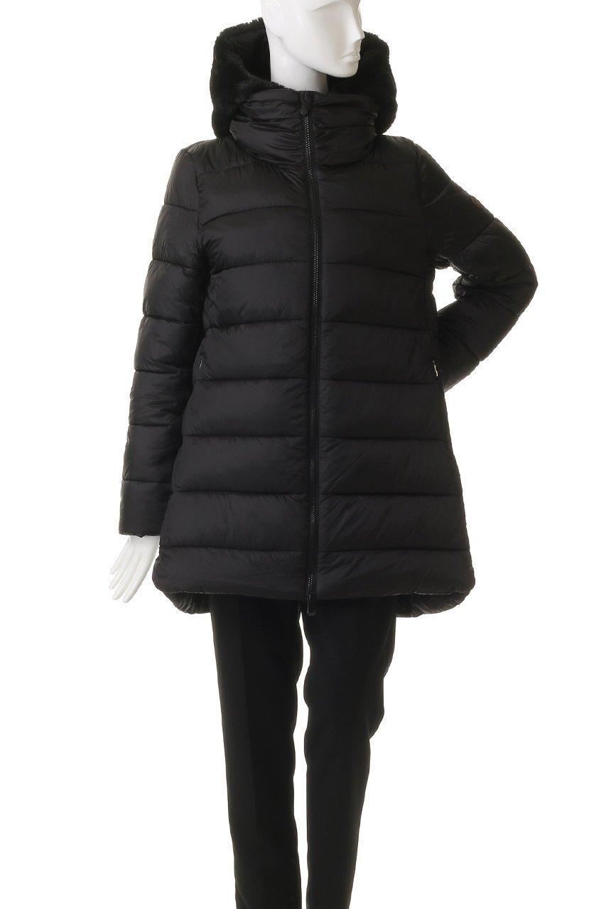 【セーブ ザ ダック/SAVE THE DUCK】のMATILDA D40280W JADE/フーディーキルティングロングコート 人気、トレンドファッション・服の通販 founy(ファニー) 　ファッション　Fashion　レディースファッション　Fashion for Women　アウター　Coat / Outerwear Collection　コート・ロングコート・ピーコート　Long Coats, Peacoats & More　2025年　2025　2025-2026秋冬・A/W　Autumn/Winter 2025–26 AW25–26　フェイクファー　Faux Fur, Imitation Fur　フロント　Front, Front Design　ミドル　Middle Length, Mid Height　ラグジュアリー　Luxury, Elegant　ロング　Long, Long-Length　エレガント 上品　Elegant　A/W・秋冬　Autumn/Winter　other-2|ID: prp329100004709240 ipo3291000000034143839