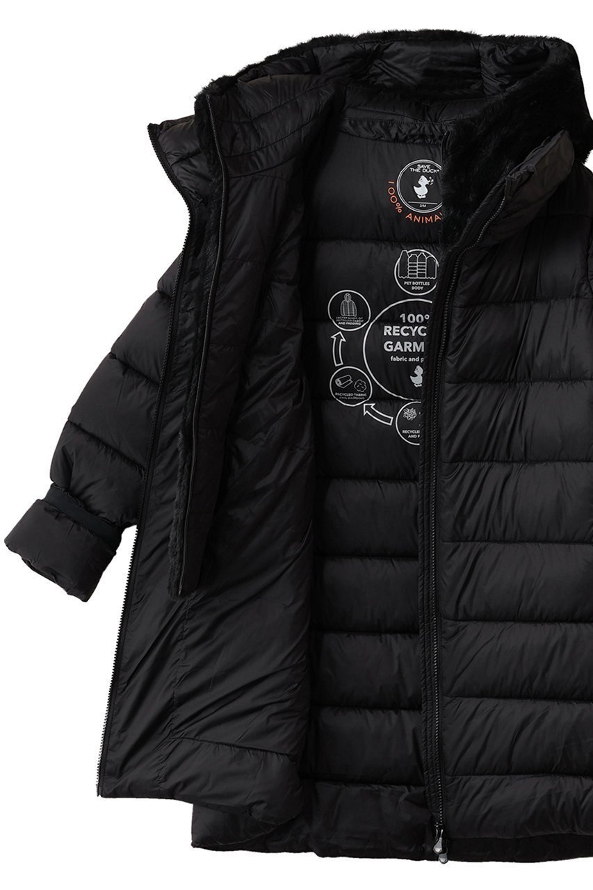 【セーブ ザ ダック/SAVE THE DUCK】のMATILDA D40280W JADE/フーディーキルティングロングコート 人気、トレンドファッション・服の通販 founy(ファニー) 　ファッション　Fashion　レディースファッション　Fashion for Women　アウター　Coat / Outerwear Collection　コート・ロングコート・ピーコート　Long Coats, Peacoats & More　2025年　2025　2025-2026秋冬・A/W　Autumn/Winter 2025–26 AW25–26　フェイクファー　Faux Fur, Imitation Fur　フロント　Front, Front Design　ミドル　Middle Length, Mid Height　ラグジュアリー　Luxury, Elegant　ロング　Long, Long-Length　エレガント 上品　Elegant　A/W・秋冬　Autumn/Winter　other-6|ID: prp329100004709240 ipo3291000000034143843