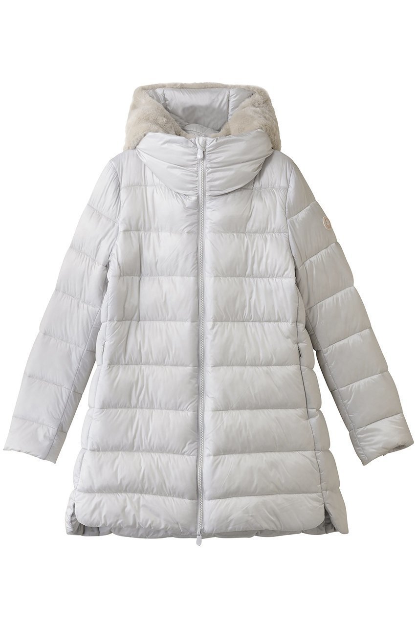 【セーブ ザ ダック/SAVE THE DUCK】のMATILDA D40280W JADE/フーディーキルティングロングコート インテリア・キッズ・メンズ・レディースファッション・服の通販 founy(ファウニー) 　ファッション　Fashion　レディースファッション　Fashion for Women　アウター　Coat / Outerwear Collection　コート・ロングコート・ピーコート　Long Coats, Peacoats & More　フェイクファー　Faux Fur, Imitation Fur　フロント　Front, Front Design　ミドル　Middle Length, Mid Height　ラグジュアリー　Luxury, Elegant　ロング　Long, Long-Length　エレガント 上品　Elegant　フォググレー|ID: prp329100004709240 ipo3291000000036765124