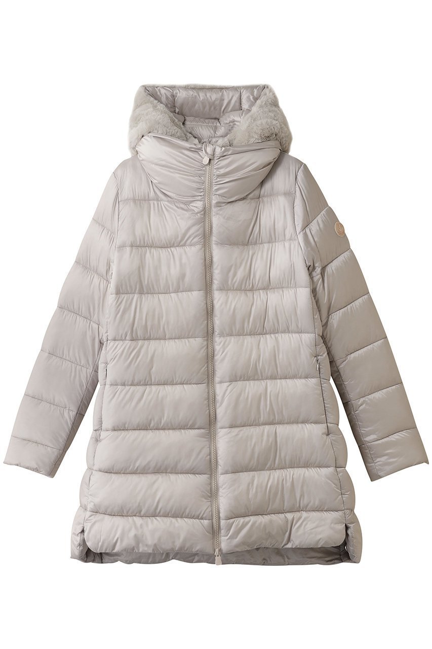 【セーブ ザ ダック/SAVE THE DUCK】のMATILDA D40280W JADE/フーディーキルティングロングコート インテリア・キッズ・メンズ・レディースファッション・服の通販 founy(ファウニー) 　ファッション　Fashion　レディースファッション　Fashion for Women　アウター　Coat / Outerwear Collection　コート・ロングコート・ピーコート　Long Coats, Peacoats & More　フェイクファー　Faux Fur, Imitation Fur　フロント　Front, Front Design　ミドル　Middle Length, Mid Height　ラグジュアリー　Luxury, Elegant　ロング　Long, Long-Length　エレガント 上品　Elegant　レイニーベージュ|ID: prp329100004709240 ipo3291000000036765125