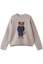 【メゾン キツネ/MAISON KITSUNE】のDRESSED FOX INTARSIA ウール ジャンパー パーチメントホワイト|ID: prp329100004709250 ipo3291000000035831693