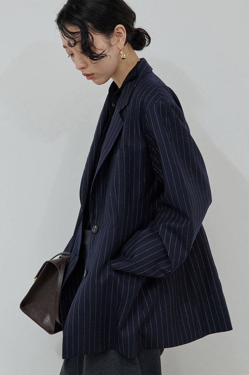 【ガリャルダガランテ/GALLARDAGALANTE】の【比留川游さんコラボ】ウエストシェイプジャケット 人気、トレンドファッション・服の通販 founy(ファニー) 　ファッションモデル・俳優・女優　Models　女性　Women　比留川游　Hirukawa Yu　ファッション　Fashion　レディースファッション　Fashion for Women　アウター　Coat / Outerwear Collection　レディースジャケット・軽アウター　Jackets　コラボ　Collaboration, Collab　シェイプ　Shape, Slim Fit　ジャケット　Jacket, Outerwear　ストライプ　Stripe, Striped Pattern　再入荷　Restock / Back in Stock　other-7|ID: prp329100004709281 ipo3291000000035747937