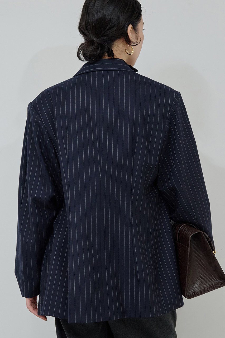 【ガリャルダガランテ/GALLARDAGALANTE】の【比留川游さんコラボ】ウエストシェイプジャケット 人気、トレンドファッション・服の通販 founy(ファニー) 　ファッションモデル・俳優・女優　Models　女性　Women　比留川游　Hirukawa Yu　ファッション　Fashion　レディースファッション　Fashion for Women　アウター　Coat / Outerwear Collection　レディースジャケット・軽アウター　Jackets　コラボ　Collaboration, Collab　シェイプ　Shape, Slim Fit　ジャケット　Jacket, Outerwear　ストライプ　Stripe, Striped Pattern　再入荷　Restock / Back in Stock　other-8|ID: prp329100004709281 ipo3291000000035747940