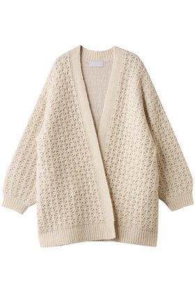 【マリリンムーン/MARILYN MOON】 【WALANCE】ダブルクロシェミドルゲージニットカーディガン人気、トレンドファッション・服の通販 founy(ファニー) ファッション Fashion レディースファッション Fashion for Women トップス・カットソー Cut & Sew Tops ニット Knit Tops & Sweaters カーディガン・羽織り Layered Style Cardigans かぎ針 Crochet カーディガン Cardigan, Knitwear ダブル Double, Double-Breasted フェイス Face, Facial Design フォルム Silhouette, Form マフラー Scarf, Muffler 透かし Cut-Out, Lacework |ID:prp329100004709289