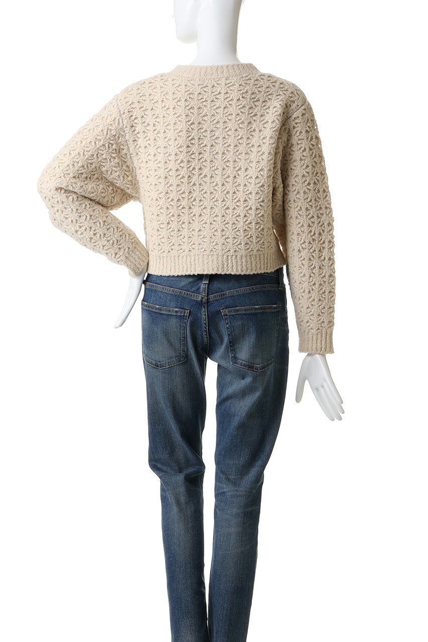 【マリリンムーン/MARILYN MOON】の【WALANCE】ダブルクロシェニットカーディガン 人気、トレンドファッション・服の通販 founy(ファニー) 　ファッション　Fashion　レディースファッション　Fashion for Women　トップス・カットソー　Cut & Sew Tops　ニット　Knit Tops & Sweaters　カーディガン・羽織り　Layered Style Cardigans　かぎ針　Crochet　カーディガン　Cardigan, Knitwear　クロップド　Cropped, Short Length　スリーブ　Sleeve, Long Sleeve / Short Sleeve　ダブル　Double, Double-Breasted　バランス　Balance, Style Balance　フェイス　Face, Facial Design　透かし　Cut-Out, Lacework　other-4|ID: prp329100004709290 ipo3291000000035725996