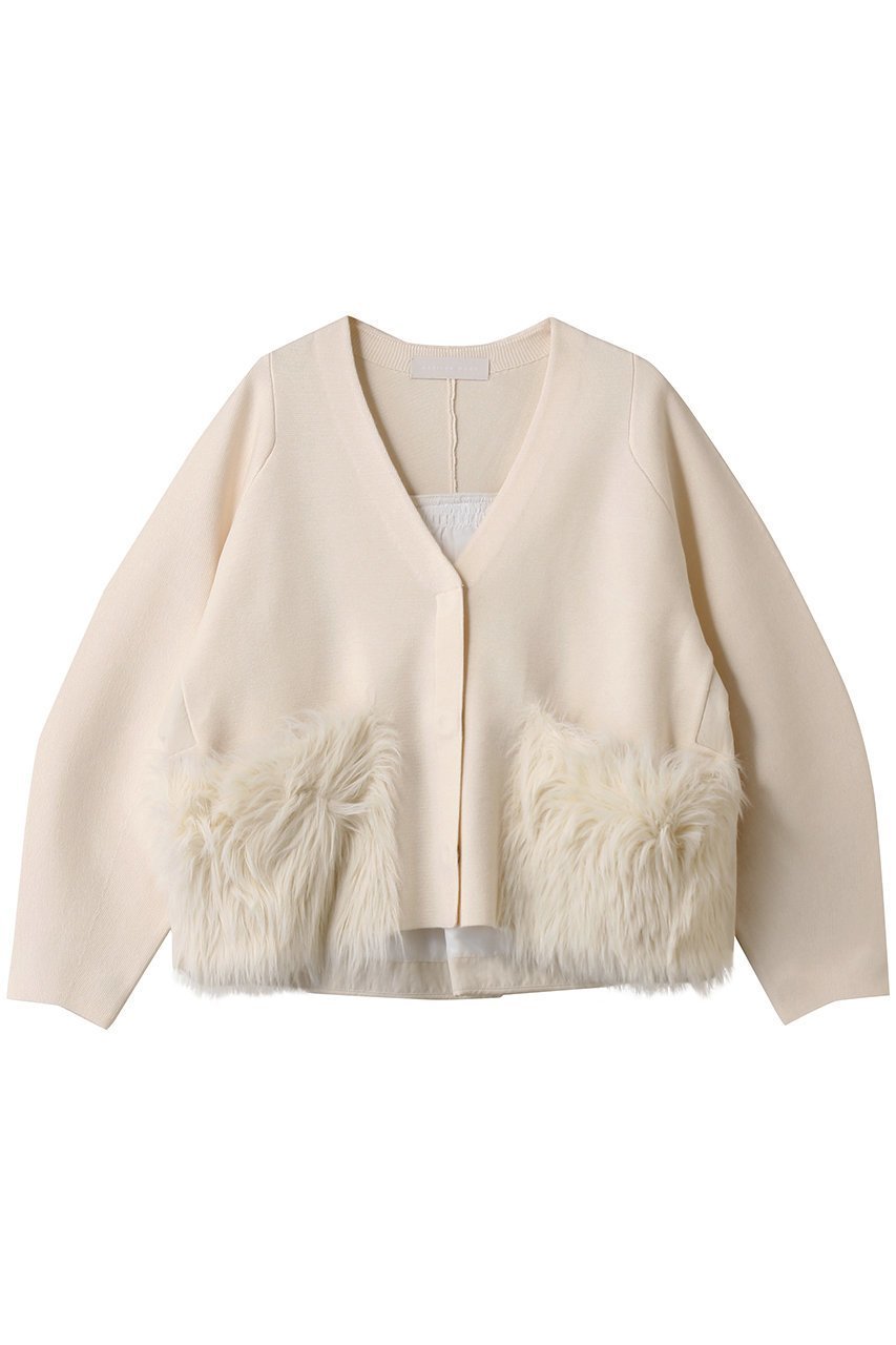 【マリリンムーン/MARILYN MOON】のシャギーポケットミラノリブジャケット インテリア・キッズ・メンズ・レディースファッション・服の通販 founy(ファニー) 　ファッション　Fashion　レディースファッション　Fashion for Women　アウター　Coat / Outerwear Collection　レディースジャケット・軽アウター　Jackets　シンプル　Simple, Minimal　ジャケット　Jacket, Outerwear　タフタ　Taffeta, Structured Fabric　バランス　Balance, Style Balance　ミラノリブ　Milano Rib, Milano Stitch　A/W・秋冬　Autumn/Winter　アイボリー|ID: prp329100004709291 ipo3291000000035726008