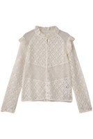 【アルアバイル/allureville】の【Loulou Willoughby】レースコンビプルオーバー 人気、トレンドファッション・服の通販 founy(ファニー) ファッション Fashion レディースファッション Fashion for Women トップス・カットソー Cut & Sew Tops シャツ・ブラウス・オフィスカジュアル Elegant Blouses & Button-Ups ロングTシャツ・Tシャツ Longline T-Shirts & Tees カジュアルプルオーバー・ニットトップス Pullovers & Knit Tops / Casual Pullovers カットソー・ベーシックTシャツ Cut-and-Sewn Tops / Stretch Tees & Basics おすすめ Recommended / Our Picks スリーブ Sleeve, Long Sleeve / Short Sleeve フリル Frill, Ruffle レース Lace, Lace Fabric ロング Long, Long-Length 新作・新入荷 New Arrivals / New In |ID:prp329100004709292