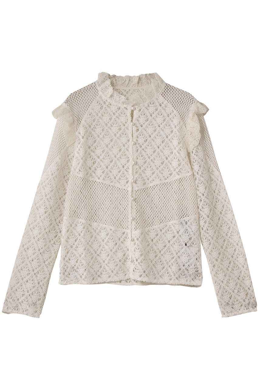 【アルアバイル/allureville】の【Loulou Willoughby】レースコンビプルオーバー インテリア・キッズ・メンズ・レディースファッション・服の通販 founy(ファニー) 　ファッション　Fashion　レディースファッション　Fashion for Women　トップス・カットソー　Cut & Sew Tops　シャツ・ブラウス・オフィスカジュアル　Elegant Blouses & Button-Ups　ロングTシャツ・Tシャツ　Longline T-Shirts & Tees　カジュアルプルオーバー・ニットトップス　Pullovers & Knit Tops / Casual Pullovers　カットソー・ベーシックTシャツ　Cut-and-Sewn Tops / Stretch Tees & Basics　おすすめ　Recommended / Our Picks　スリーブ　Sleeve, Long Sleeve / Short Sleeve　フリル　Frill, Ruffle　レース　Lace, Lace Fabric　ロング　Long, Long-Length　オフホワイト|ID: prp329100004709292 ipo3291000000035499241