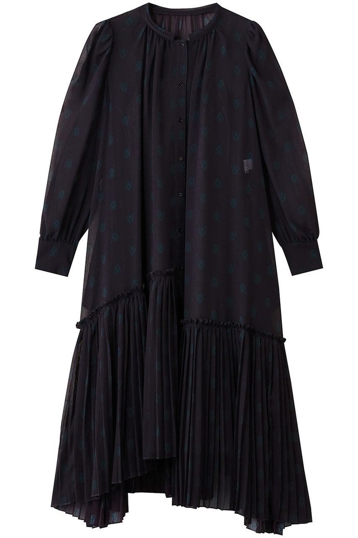 【ランバン オン ブルー/LANVIN en Bleu】のArt DECO 100e ワンピース インテリア・キッズ・メンズ・レディースファッション・服の通販 founy(ファニー) https://founy.com/ ファッション Fashion レディースファッション Fashion for Women ワンピース Dresses チュニック Tunic Tops & Dresses アシンメトリー Asymmetrical Style エレガント 上品 Elegant シアー Sheer, See-Through スリーブ Sleeve, Long Sleeve / Short Sleeve チュニック Tunic, Long Top プリーツ Pleats, Pleated リュクス Luxury, Elegant, High-End, Chic ロング Long, Long-Length 新作・新入荷 New Arrivals / New In |ID: prp329100004709311 ipo3291000000034016435