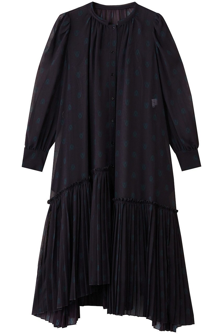【ランバン オン ブルー/LANVIN en Bleu】のArt DECO 100e ワンピース 人気、トレンドファッション・服の通販 founy(ファニー) 　ファッション　Fashion　レディースファッション　Fashion for Women　ワンピース　Dresses　チュニック　Tunic Tops & Dresses　アシンメトリー　Asymmetrical Style　エレガント 上品　Elegant　シアー　Sheer, See-Through　スリーブ　Sleeve, Long Sleeve / Short Sleeve　チュニック　Tunic, Long Top　プリーツ　Pleats, Pleated　リュクス　Luxury, Elegant, High-End, Chic　ロング　Long, Long-Length　新作・新入荷　New Arrivals / New In　 other-1|ID: prp329100004709311 ipo3291000000034016435