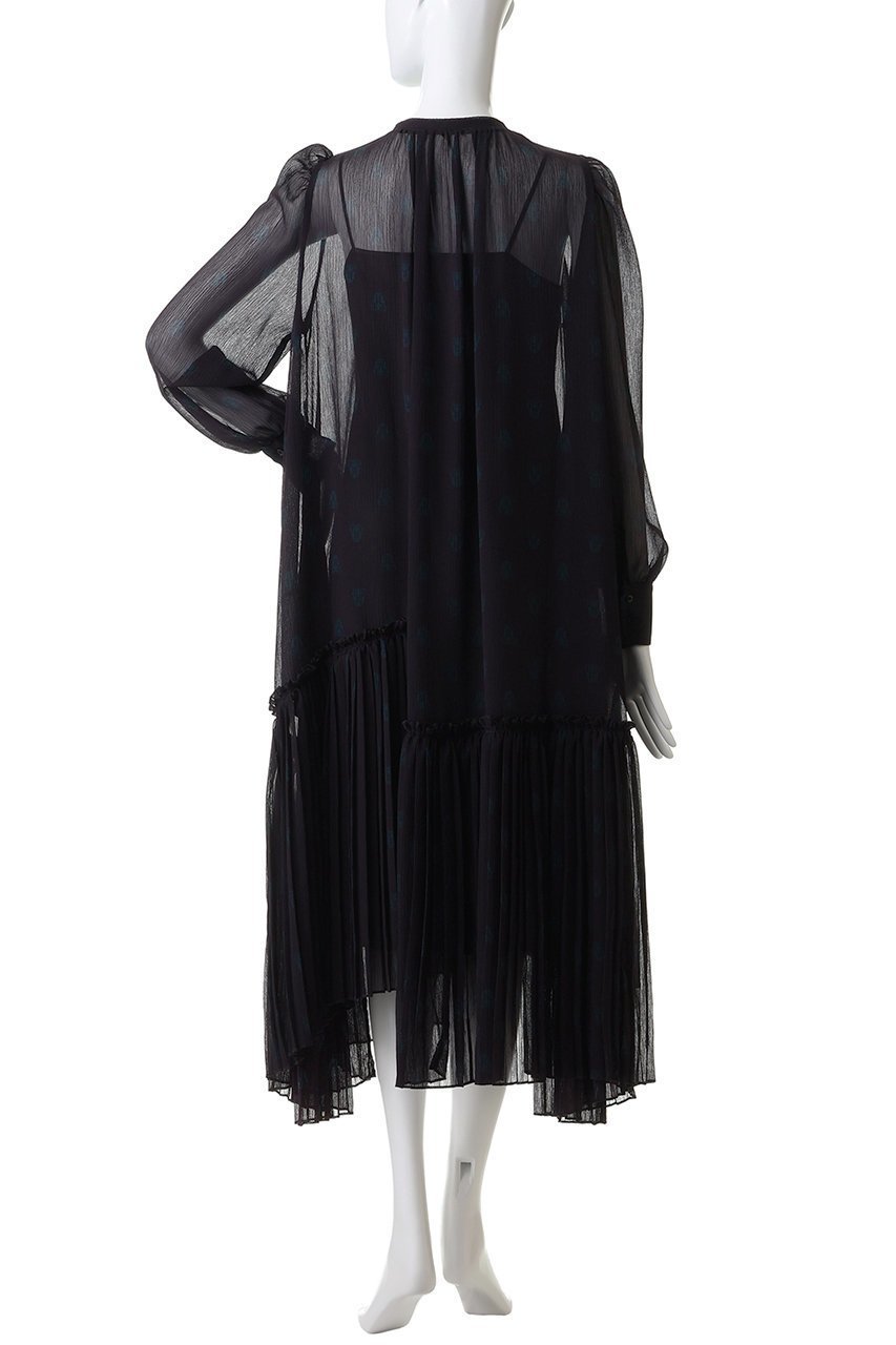 【ランバン オン ブルー/LANVIN en Bleu】のArt DECO 100e ワンピース 人気、トレンドファッション・服の通販 founy(ファニー) 　ファッション　Fashion　レディースファッション　Fashion for Women　ワンピース　Dresses　チュニック　Tunic Tops & Dresses　アシンメトリー　Asymmetrical Style　エレガント 上品　Elegant　シアー　Sheer, See-Through　スリーブ　Sleeve, Long Sleeve / Short Sleeve　チュニック　Tunic, Long Top　プリーツ　Pleats, Pleated　リュクス　Luxury, Elegant, High-End, Chic　ロング　Long, Long-Length　other-4|ID: prp329100004709311 ipo3291000000035499290