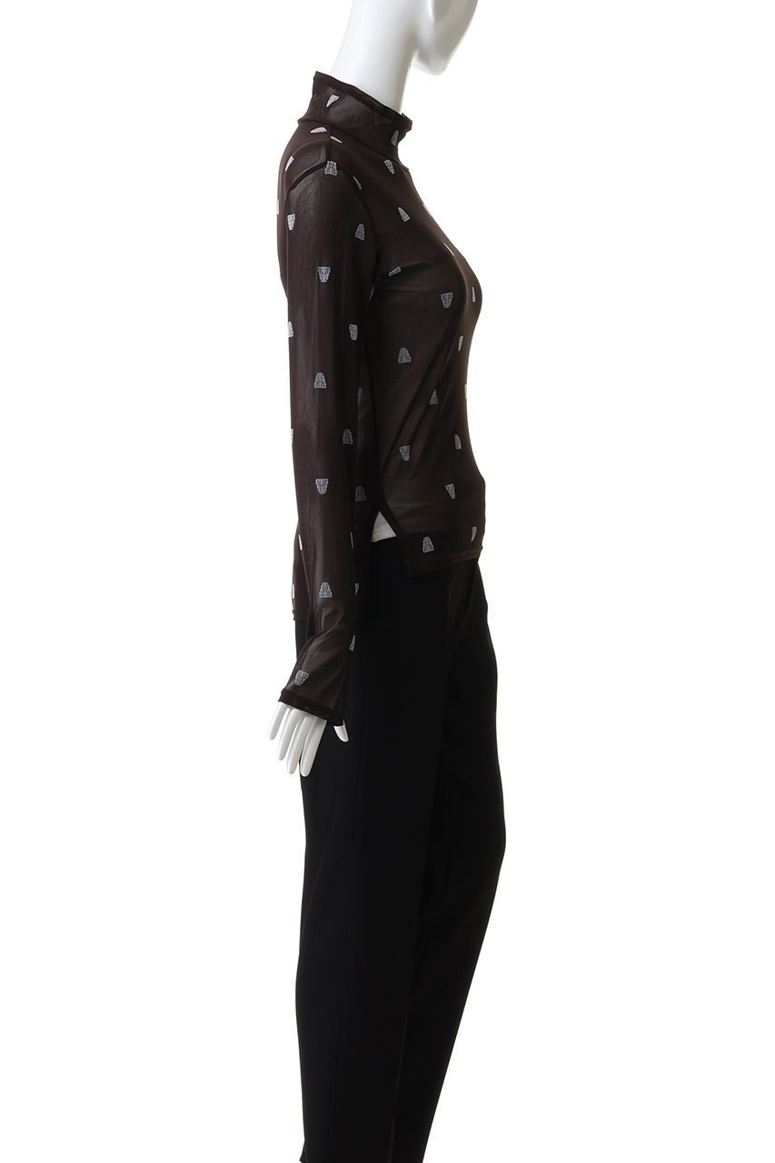 【ランバン オン ブルー/LANVIN en Bleu】のArt DECO 100e チュールカットソー 人気、トレンドファッション・服の通販 founy(ファニー) 　ファッション　Fashion　レディースファッション　Fashion for Women　トップス・カットソー　Cut & Sew Tops　シャツ・ブラウス・オフィスカジュアル　Elegant Blouses & Button-Ups　ロングTシャツ・Tシャツ　Longline T-Shirts & Tees　カットソー・ベーシックTシャツ　Cut-and-Sewn Tops / Stretch Tees & Basics　インナー　Innerwear　カットソー　Cut and Sewn Top　シアー　Sheer, See-Through　スリーブ　Sleeve, Long Sleeve / Short Sleeve　チュール　Tulip, Tulip Motif　フランス　France, French　モチーフ　Motif, Design Theme　ロング　Long, Long-Length　新作・新入荷　New Arrivals / New In　other-3|ID: prp329100004709313 ipo3291000000034016449