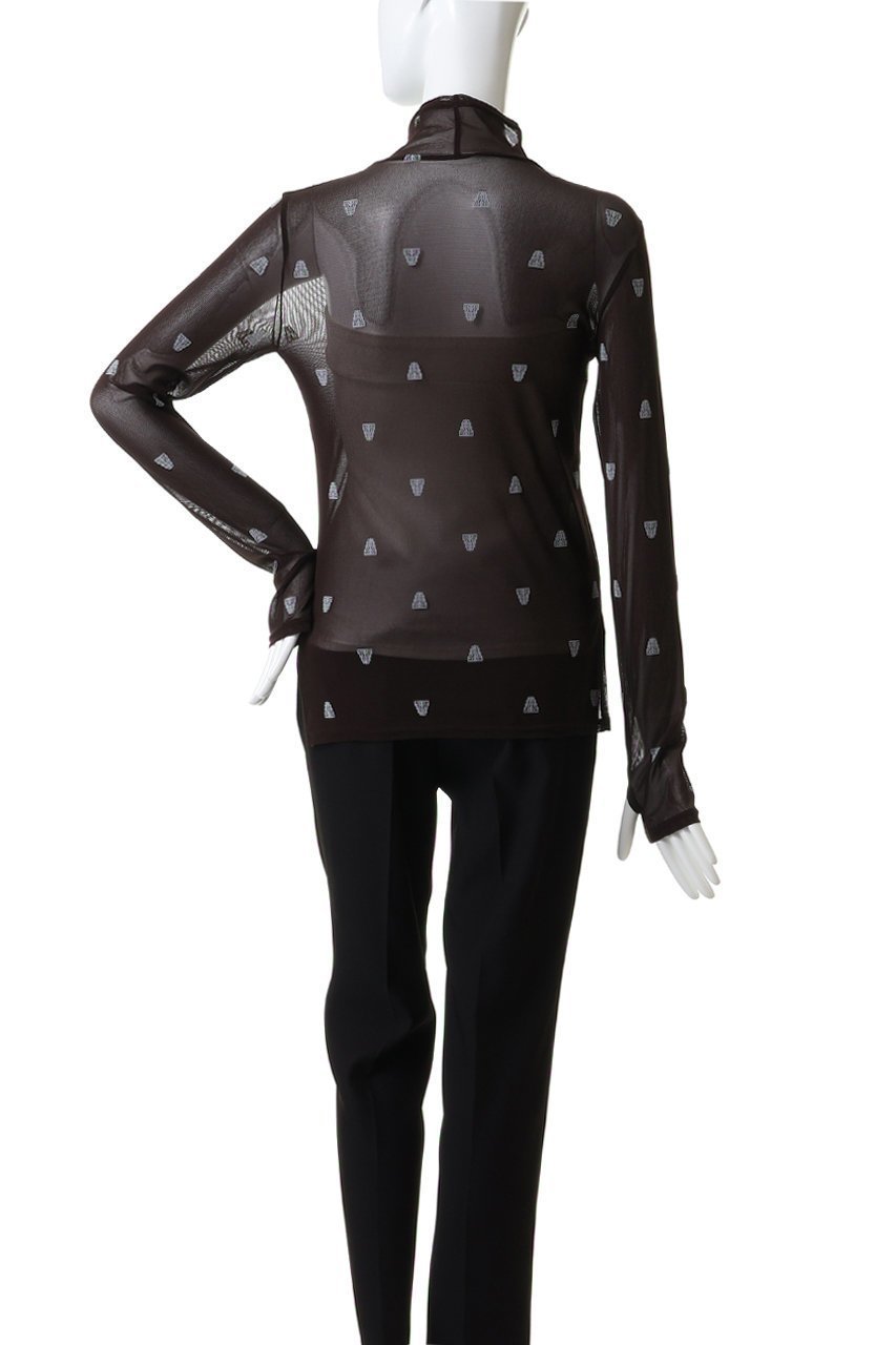 【ランバン オン ブルー/LANVIN en Bleu】のArt DECO 100e チュールカットソー 人気、トレンドファッション・服の通販 founy(ファニー) 　ファッション　Fashion　レディースファッション　Fashion for Women　トップス・カットソー　Cut & Sew Tops　シャツ・ブラウス・オフィスカジュアル　Elegant Blouses & Button-Ups　ロングTシャツ・Tシャツ　Longline T-Shirts & Tees　カットソー・ベーシックTシャツ　Cut-and-Sewn Tops / Stretch Tees & Basics　インナー　Innerwear　カットソー　Cut and Sewn Top　シアー　Sheer, See-Through　スリーブ　Sleeve, Long Sleeve / Short Sleeve　チュール　Tulip, Tulip Motif　フランス　France, French　モチーフ　Motif, Design Theme　ロング　Long, Long-Length　新作・新入荷　New Arrivals / New In　other-4|ID: prp329100004709313 ipo3291000000034016451