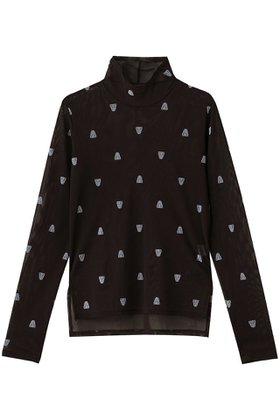 【ランバン オン ブルー/LANVIN en Bleu】 Art DECO 100e チュールカットソー人気、トレンドファッション・服の通販 founy(ファニー) ファッション Fashion レディースファッション Fashion for Women トップス・カットソー Cut & Sew Tops シャツ・ブラウス・オフィスカジュアル Elegant Blouses & Button-Ups ロングTシャツ・Tシャツ Longline T-Shirts & Tees カットソー・ベーシックTシャツ Cut-and-Sewn Tops / Stretch Tees & Basics インナー Innerwear カットソー Cut and Sewn Top シアー Sheer, See-Through スリーブ Sleeve, Long Sleeve / Short Sleeve チュール Tulip, Tulip Motif フランス France, French モチーフ Motif, Design Theme ロング Long, Long-Length |ID:prp329100004709313