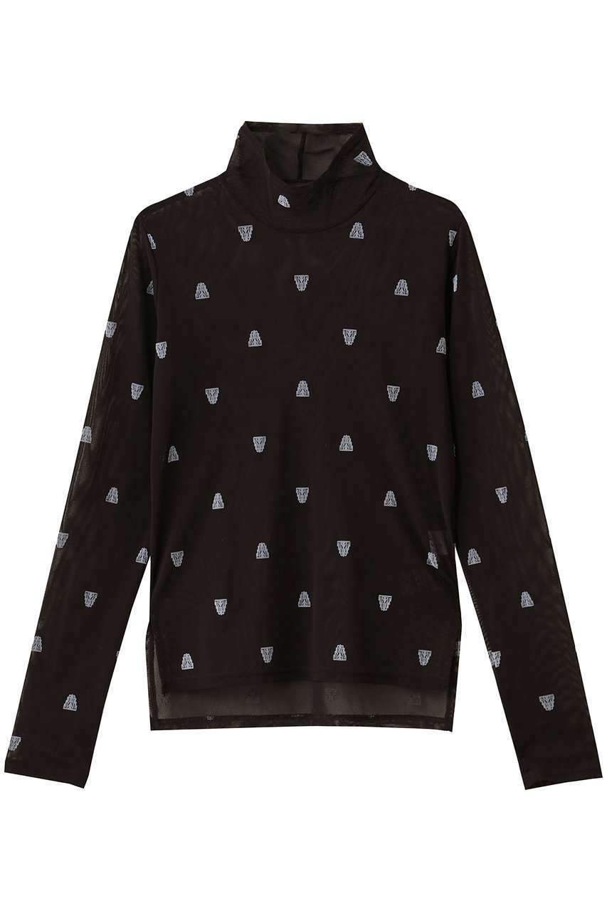 【ランバン オン ブルー/LANVIN en Bleu】のArt DECO 100e チュールカットソー インテリア・キッズ・メンズ・レディースファッション・服の通販 founy(ファニー) 　ファッション　Fashion　レディースファッション　Fashion for Women　トップス・カットソー　Cut & Sew Tops　シャツ・ブラウス・オフィスカジュアル　Elegant Blouses & Button-Ups　ロングTシャツ・Tシャツ　Longline T-Shirts & Tees　カットソー・ベーシックTシャツ　Cut-and-Sewn Tops / Stretch Tees & Basics　インナー　Innerwear　カットソー　Cut and Sewn Top　シアー　Sheer, See-Through　スリーブ　Sleeve, Long Sleeve / Short Sleeve　チュール　Tulip, Tulip Motif　フランス　France, French　モチーフ　Motif, Design Theme　ロング　Long, Long-Length　ブラウン|ID: prp329100004709313 ipo3291000000035499295