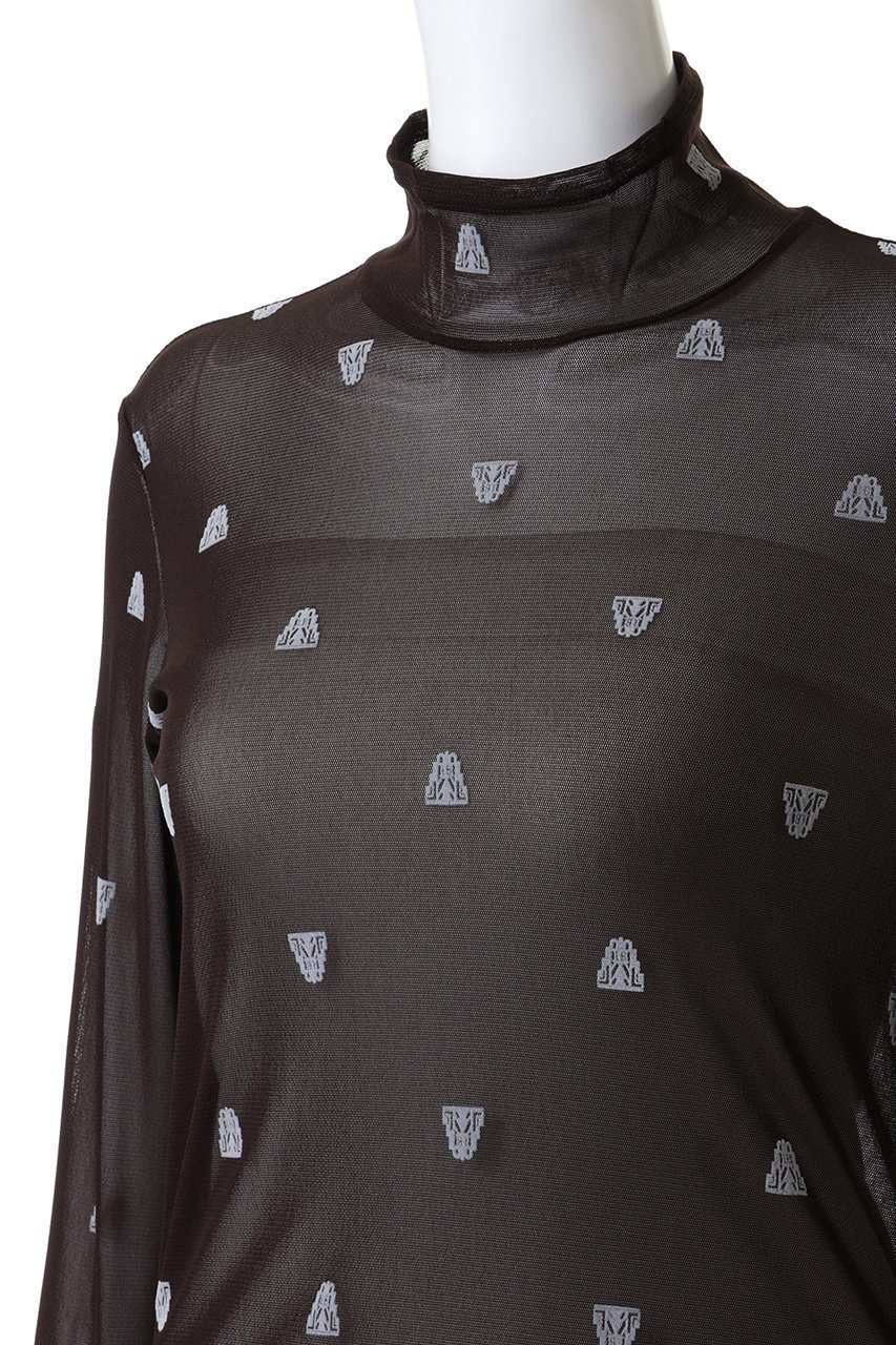 【ランバン オン ブルー/LANVIN en Bleu】のArt DECO 100e チュールカットソー 人気、トレンドファッション・服の通販 founy(ファニー) 　ファッション　Fashion　レディースファッション　Fashion for Women　トップス・カットソー　Cut & Sew Tops　シャツ・ブラウス・オフィスカジュアル　Elegant Blouses & Button-Ups　ロングTシャツ・Tシャツ　Longline T-Shirts & Tees　カットソー・ベーシックTシャツ　Cut-and-Sewn Tops / Stretch Tees & Basics　インナー　Innerwear　カットソー　Cut and Sewn Top　シアー　Sheer, See-Through　スリーブ　Sleeve, Long Sleeve / Short Sleeve　チュール　Tulip, Tulip Motif　フランス　France, French　モチーフ　Motif, Design Theme　ロング　Long, Long-Length　other-5|ID: prp329100004709313 ipo3291000000035499302