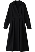【エステータ/esteta】のウールトロドライストレッチ カシュクールシャツ ワンピース ブラック|ID:prp329100004709314