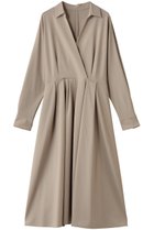 【エステータ/esteta】のウールトロドライストレッチ カシュクールシャツ ワンピース ベージュ|ID:prp329100004709314