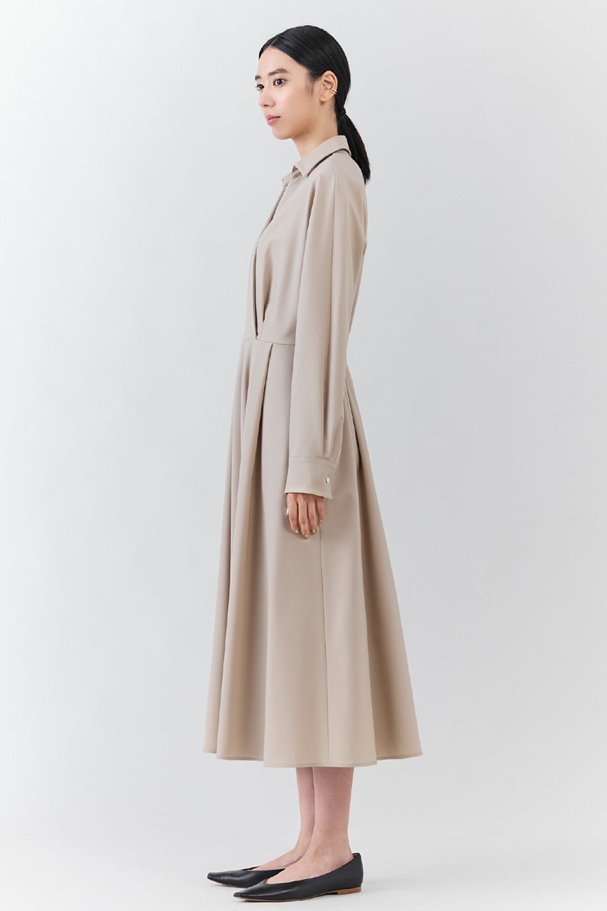 【エステータ/esteta】のウールトロドライストレッチ カシュクールシャツ ワンピース 人気、トレンドファッション・服の通販 founy(ファニー) 　ファッション　Fashion　レディースファッション　Fashion for Women　ワンピース　Dresses　シャツワンピース / 1枚で着映えコーデ　Shirt Dresses　チュニック　Tunic Tops & Dresses　ギャザー　Gathered, Ruffled　クラシカル　Classical, Vintage-Inspired　チュニック　Tunic, Long Top　プリーツ　Pleats, Pleated　ロング　Long, Long-Length　other-6|ID: prp329100004709314 ipo3291000000035382566