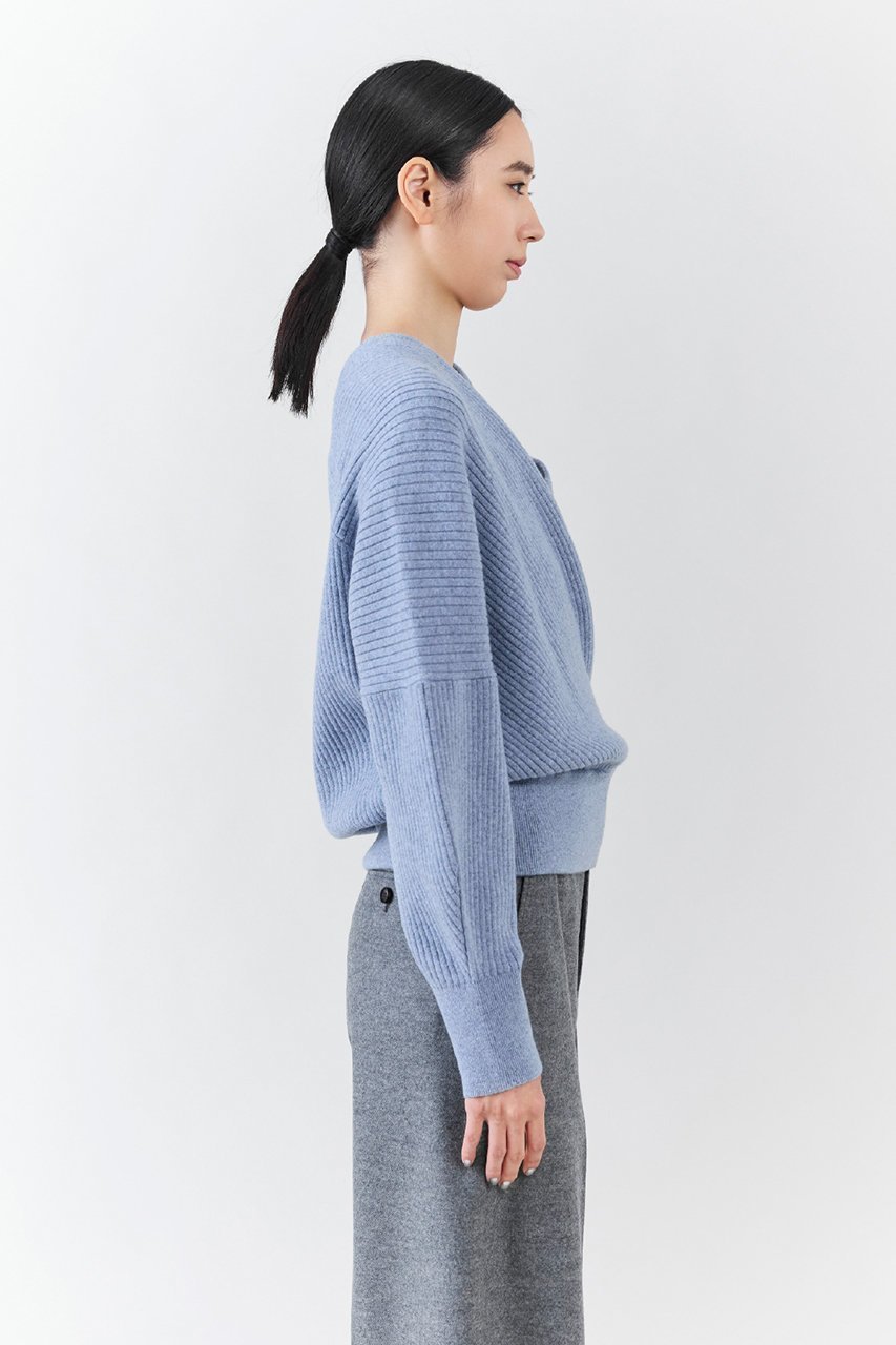 【エステータ/esteta】のカシュクール ニット 人気、トレンドファッション・服の通販 founy(ファニー) 　ファッション　Fashion　レディースファッション　Fashion for Women　トップス・カットソー　Cut & Sew Tops　ニット　Knit Tops & Sweaters　カジュアルプルオーバー・ニットトップス　Pullovers & Knit Tops / Casual Pullovers　カシュクール　Wrap Design　トレンド　Trend, Trending Now　フレア　Flare, Flared　ワイド　Wide, Wide Fit　エレガント 上品　Elegant　other-6|ID: prp329100004709316 ipo3291000000034176722