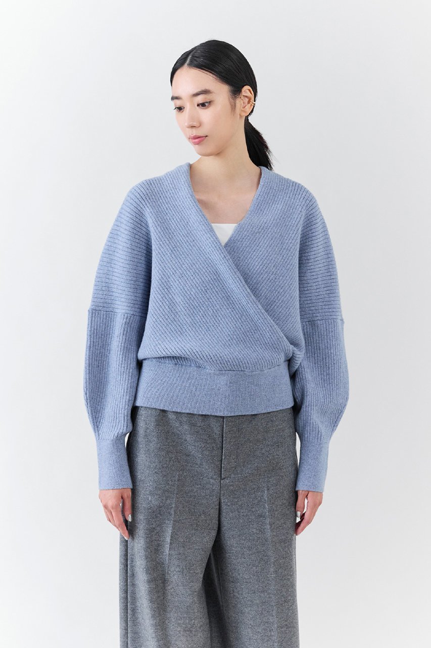 【エステータ/esteta】のカシュクール ニット 人気、トレンドファッション・服の通販 founy(ファニー) 　ファッション　Fashion　レディースファッション　Fashion for Women　トップス・カットソー　Cut & Sew Tops　ニット　Knit Tops & Sweaters　カジュアルプルオーバー・ニットトップス　Pullovers & Knit Tops / Casual Pullovers　カシュクール　Wrap Design　トレンド　Trend, Trending Now　フレア　Flare, Flared　ワイド　Wide, Wide Fit　エレガント 上品　Elegant　other-8|ID: prp329100004709316 ipo3291000000034176724