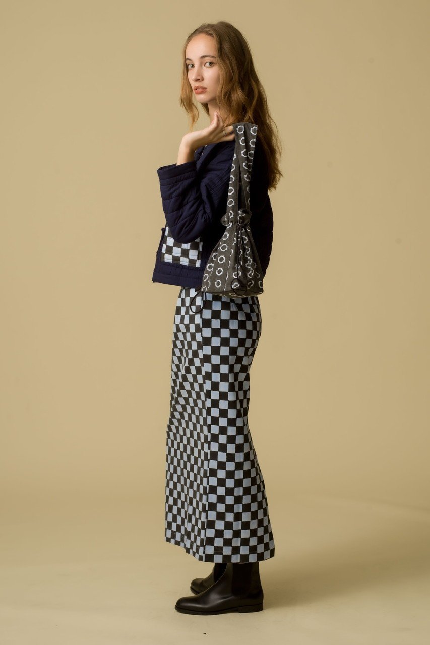 【エスゼット ブロックプリント/SZ Blockprints】のCANVAS SKIRT DOUBLE CHECK キャンバススカート 人気、トレンドファッション・服の通販 founy(ファニー) 　ファッション　Fashion　レディースファッション　Fashion for Women　スカート　Skirts　キャンバス　Canvas, Canvas Fabric　シンプル　Simple, Minimal　ダブル　Double, Double-Breasted　チェック　Check, Plaid, Tartan　フォルム　Silhouette, Form　エレガント 上品　Elegant　新作・新入荷　New Arrivals / New In　other-7|ID: prp329100004709323 ipo3291000000034016548