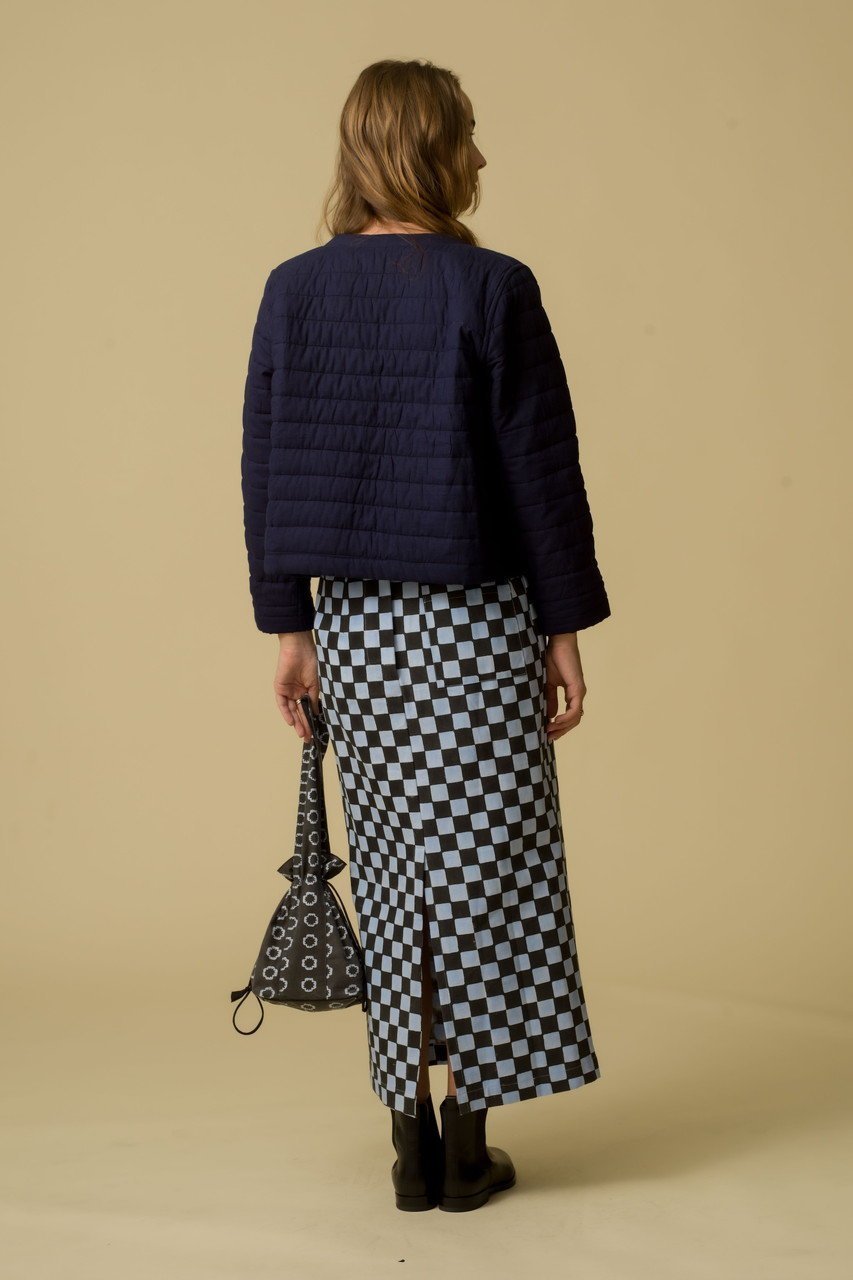 【エスゼット ブロックプリント/SZ Blockprints】のCANVAS SKIRT DOUBLE CHECK キャンバススカート 人気、トレンドファッション・服の通販 founy(ファニー) 　ファッション　Fashion　レディースファッション　Fashion for Women　スカート　Skirts　キャンバス　Canvas, Canvas Fabric　シンプル　Simple, Minimal　ダブル　Double, Double-Breasted　チェック　Check, Plaid, Tartan　フォルム　Silhouette, Form　エレガント 上品　Elegant　新作・新入荷　New Arrivals / New In　other-8|ID: prp329100004709323 ipo3291000000034016549