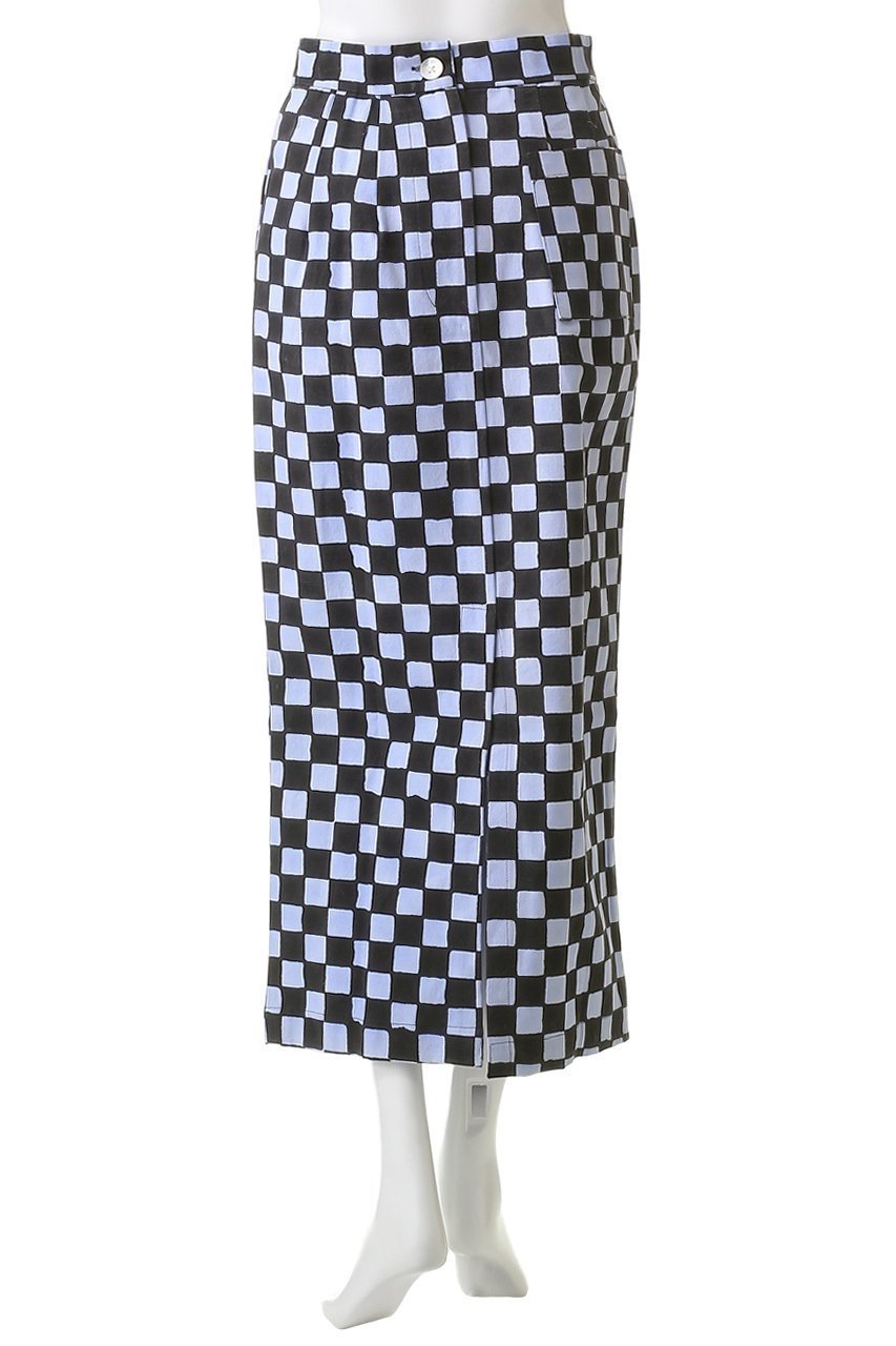 【エスゼット ブロックプリント/SZ Blockprints】のCANVAS SKIRT DOUBLE CHECK キャンバススカート 人気、トレンドファッション・服の通販 founy(ファニー) 　ファッション　Fashion　レディースファッション　Fashion for Women　スカート　Skirts　キャンバス　Canvas, Canvas Fabric　シンプル　Simple, Minimal　ダブル　Double, Double-Breasted　チェック　Check, Plaid, Tartan　フォルム　Silhouette, Form　エレガント 上品　Elegant　other-4|ID: prp329100004709323 ipo3291000000035726113