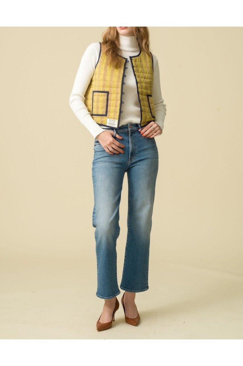 【エスゼット ブロックプリント/SZ Blockprints】のQUILTED VEST DOUBLE THICK STRIPE キルティングベスト 人気、トレンドファッション・服の通販 founy(ファニー) 　ファッション　Fashion　レディースファッション　Fashion for Women　アウター　Coat / Outerwear Collection　レディースジャケット・軽アウター　Jackets　キルティング　Quilted, Quilting　クロップド　Cropped, Short Length　コンパクト　Compact, Small Size　シンプル　Simple, Minimal　ジャケット　Jacket, Outerwear　ストライプ　Stripe, Striped Pattern　パイピング　Piping, Trim Design　ベスト　Vest, Waistcoat　新作・新入荷　New Arrivals / New In　無地　Plain, Solid Color　other-8|ID: prp329100004709327 ipo3291000000034016577