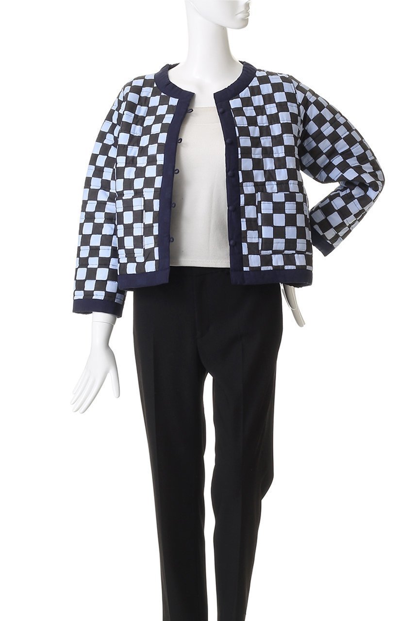 【エスゼット ブロックプリント/SZ Blockprints】のPOPPY JACKET DOUBLE CHECK リバーシブルジャケット 人気、トレンドファッション・服の通販 founy(ファニー) 　ファッション　Fashion　レディースファッション　Fashion for Women　アウター　Coat / Outerwear Collection　レディースジャケット・軽アウター　Jackets　クロップド　Cropped, Short Length　シンプル　Simple, Minimal　ジャケット　Jacket, Outerwear　ダブル　Double, Double-Breasted　チェック　Check, Plaid, Tartan　バランス　Balance, Style Balance　ポケット　Pocket, Pocket Detail　リバーシブル　Reversible, Two-Sided　新作・新入荷　New Arrivals / New In　無地　Plain, Solid Color　other-7|ID: prp329100004709329 ipo3291000000034016589
