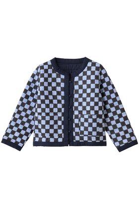 【エスゼット ブロックプリント/SZ Blockprints】 POPPY JACKET DOUBLE CHECK リバーシブルジャケット人気、トレンドファッション・服の通販 founy(ファニー) ファッション Fashion レディースファッション Fashion for Women アウター Coat / Outerwear Collection レディースジャケット・軽アウター Jackets クロップド Cropped, Short Length シンプル Simple, Minimal ジャケット Jacket, Outerwear ダブル Double, Double-Breasted チェック Check, Plaid, Tartan バランス Balance, Style Balance ポケット Pocket, Pocket Detail リバーシブル Reversible, Two-Sided 無地 Plain, Solid Color |ID:prp329100004709329