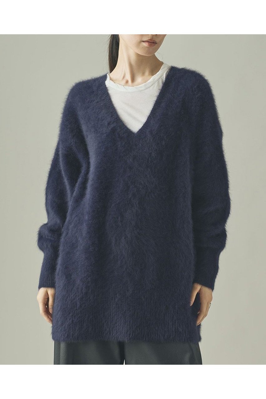 【カレンソロジー/Curensology】のFOXカシミヤVネックニットプルオーバー インテリア・キッズ・メンズ・レディースファッション・服の通販 founy(ファニー) 　ファッション　Fashion　レディースファッション　Fashion for Women　トップス・カットソー　Cut & Sew Tops　ニット　Knit Tops & Sweaters　カジュアルプルオーバー・ニットトップス　Pullovers & Knit Tops / Casual Pullovers　Vネックトップス　V-Neck Tops / V-Cut Neckline Shirts　おすすめ　Recommended / Our Picks　エアリー　Airy Texture　ショート　Short, Short Length　ラグジュアリー　Luxury, Elegant　リラックス　Relax, Relaxed Fit　ロング　Long, Long-Length　新作・新入荷　New Arrivals / New In　ネイビー|ID: prp329100004709338 ipo3291000000034016653