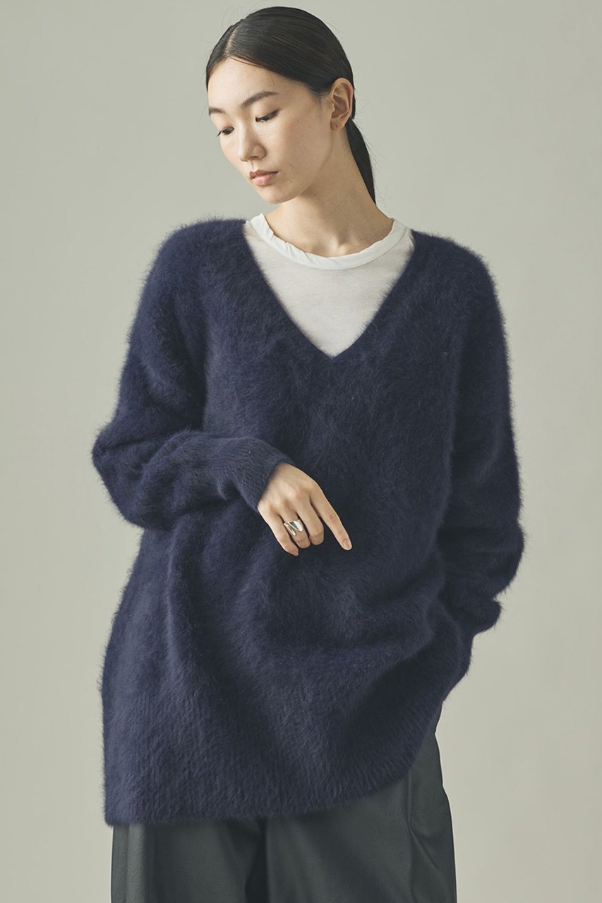 【カレンソロジー/Curensology】のFOXカシミヤVネックニットプルオーバー 人気、トレンドファッション・服の通販 founy(ファニー) 　ファッション　Fashion　レディースファッション　Fashion for Women　トップス・カットソー　Cut & Sew Tops　ニット　Knit Tops & Sweaters　カジュアルプルオーバー・ニットトップス　Pullovers & Knit Tops / Casual Pullovers　Vネックトップス　V-Neck Tops / V-Cut Neckline Shirts　おすすめ　Recommended / Our Picks　エアリー　Airy Texture　ショート　Short, Short Length　ラグジュアリー　Luxury, Elegant　リラックス　Relax, Relaxed Fit　ロング　Long, Long-Length　新作・新入荷　New Arrivals / New In　other-2|ID: prp329100004709338 ipo3291000000034016654