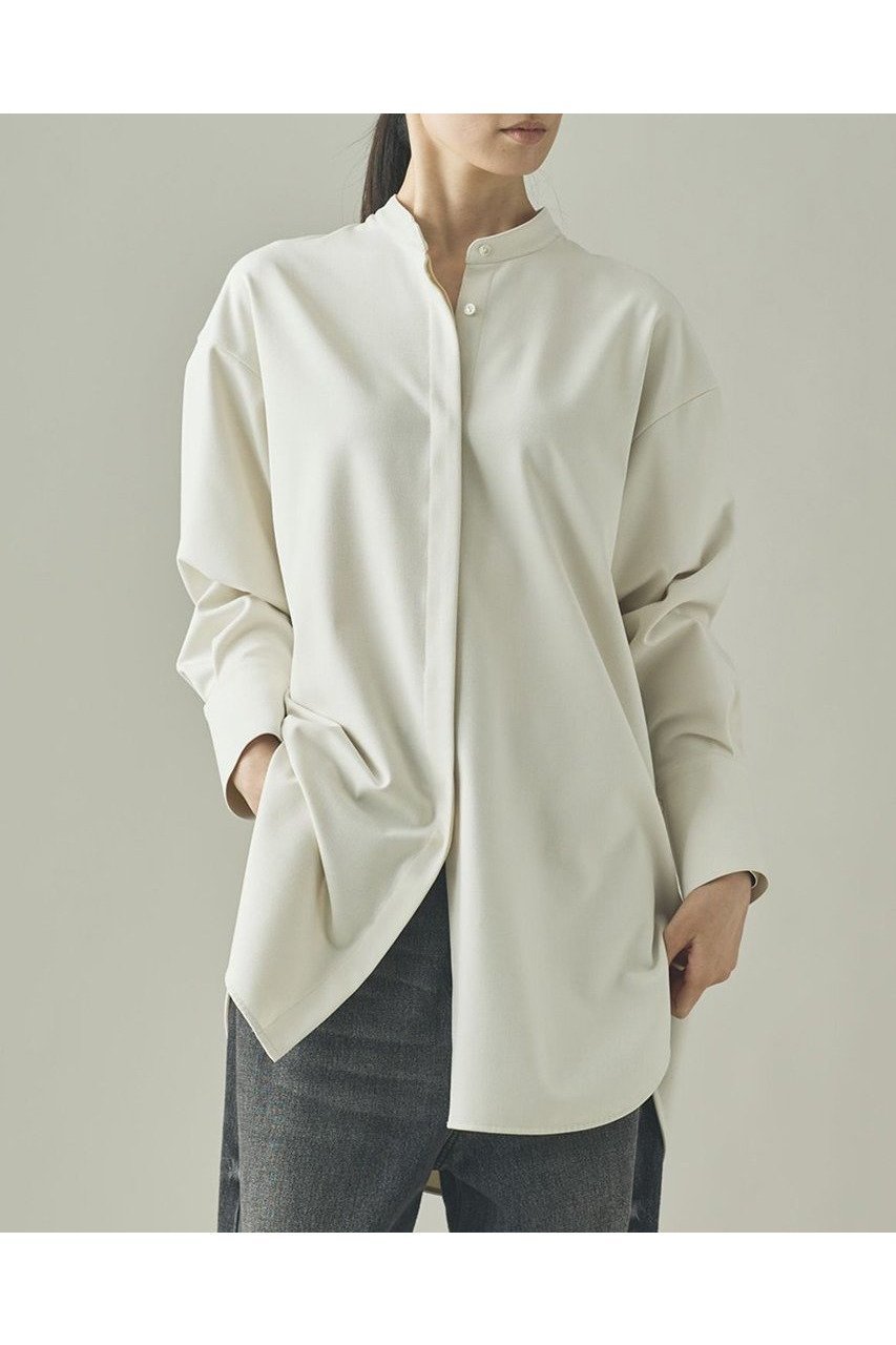 【カレンソロジー/Curensology】のウールライクストレッチシャツ 人気、トレンドファッション・服の通販 founy(ファニー) 　ファッション　Fashion　レディースファッション　Fashion for Women　トップス・カットソー　Cut & Sew Tops　シャツ・ブラウス・オフィスカジュアル　Elegant Blouses & Button-Ups　インナー　Innerwear　ストレッチ　Stretch, Stretchy Fabric　スリーブ　Sleeve, Long Sleeve / Short Sleeve　セットアップ　Set-Up, Coordinated Outfit　ツイル　Twist, Twisted Detail　ロング　Long, Long-Length　冬　Winter / This Winter　新作・新入荷　New Arrivals / New In　 other-1|ID: prp329100004709340 ipo3291000000034016665