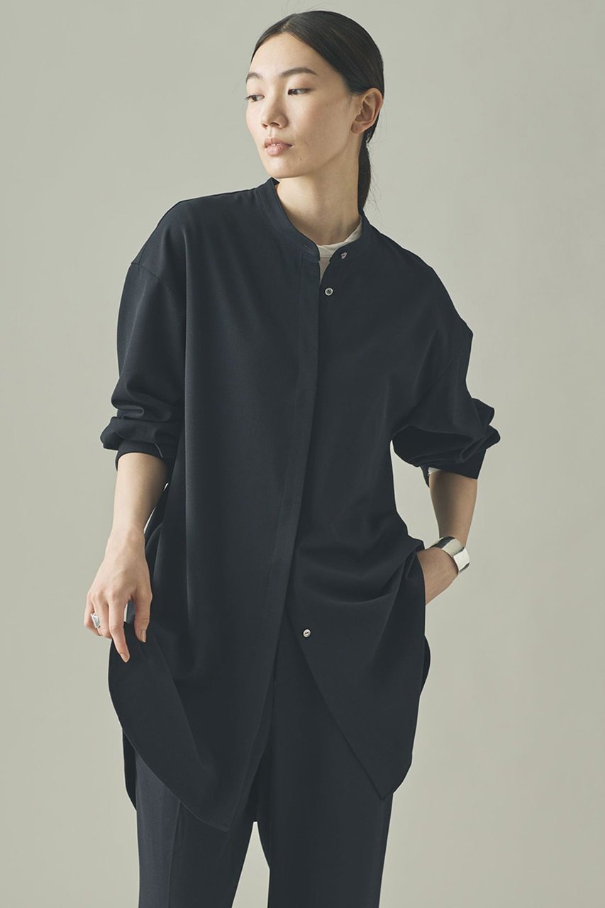 【カレンソロジー/Curensology】のウールライクストレッチシャツ 人気、トレンドファッション・服の通販 founy(ファニー) 　ファッション　Fashion　レディースファッション　Fashion for Women　トップス・カットソー　Cut & Sew Tops　シャツ・ブラウス・オフィスカジュアル　Elegant Blouses & Button-Ups　インナー　Innerwear　ストレッチ　Stretch, Stretchy Fabric　スリーブ　Sleeve, Long Sleeve / Short Sleeve　セットアップ　Set-Up, Coordinated Outfit　ツイル　Twist, Twisted Detail　ロング　Long, Long-Length　冬　Winter / This Winter　新作・新入荷　New Arrivals / New In　other-2|ID: prp329100004709340 ipo3291000000034016669